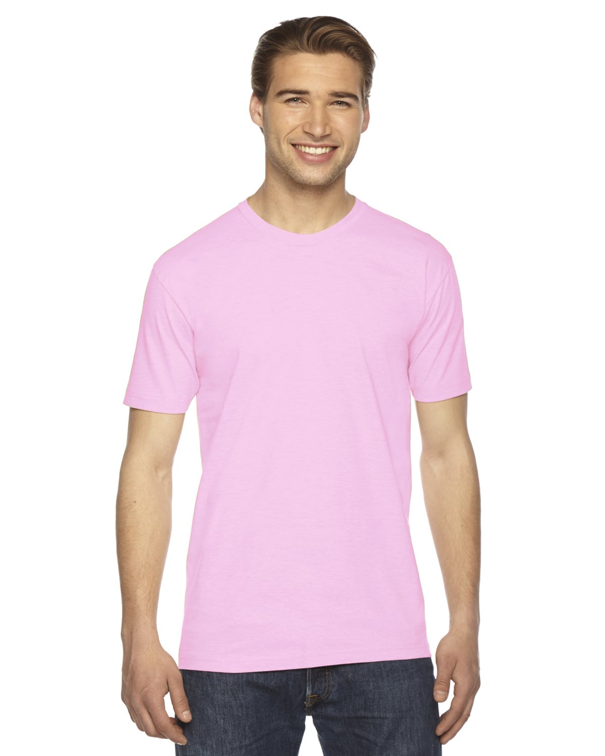 Premium American Apparel Men's Soft Jersey Cotton Crewneck T-Shirt - Comfortable Casual Wear for Everyday & Workout
