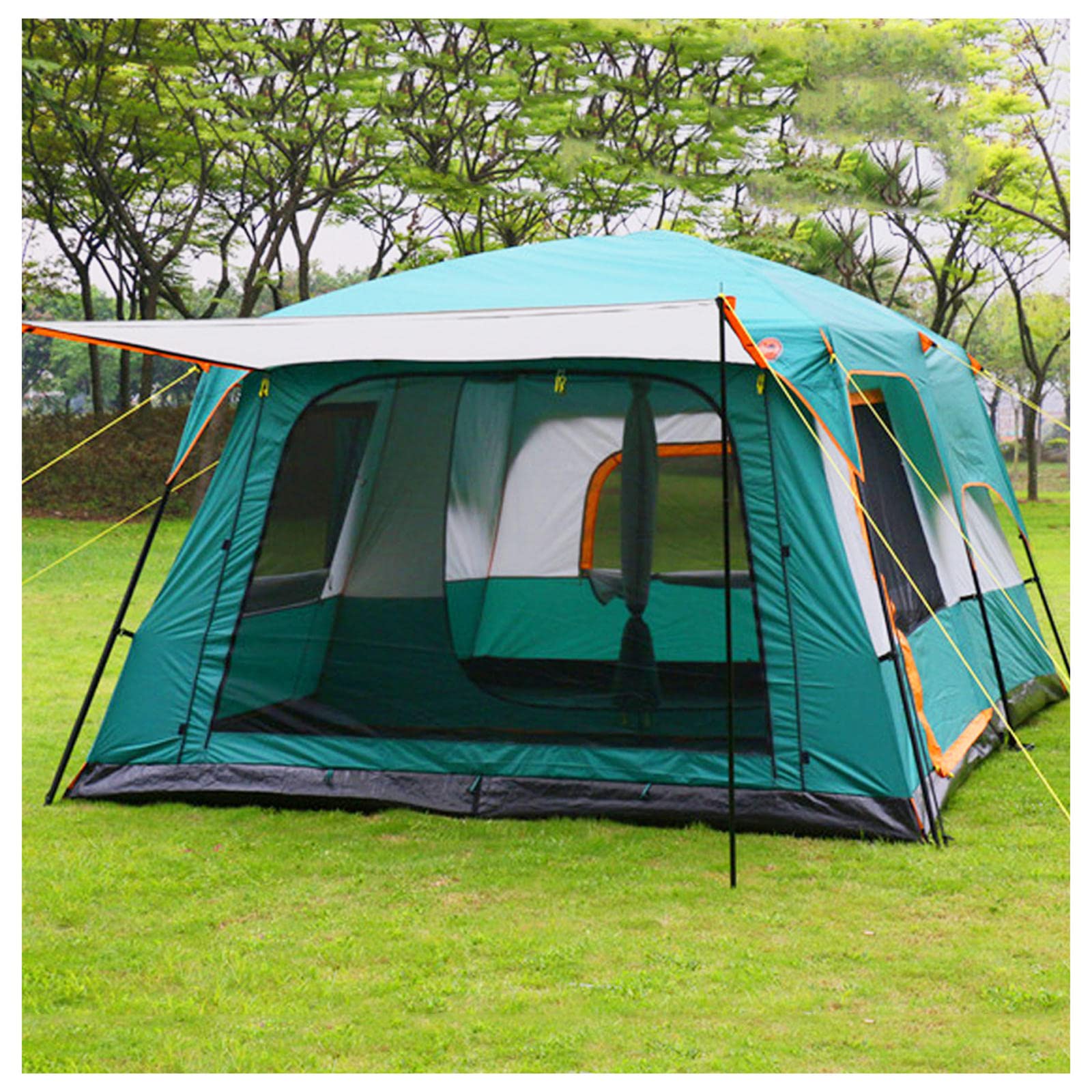 5-8 Person Waterproof & Insect Proof Pop Up Camping Tent - Lightweight & Portable Backpacking Tent for Hiking, Beach, Outdoor Adventures
