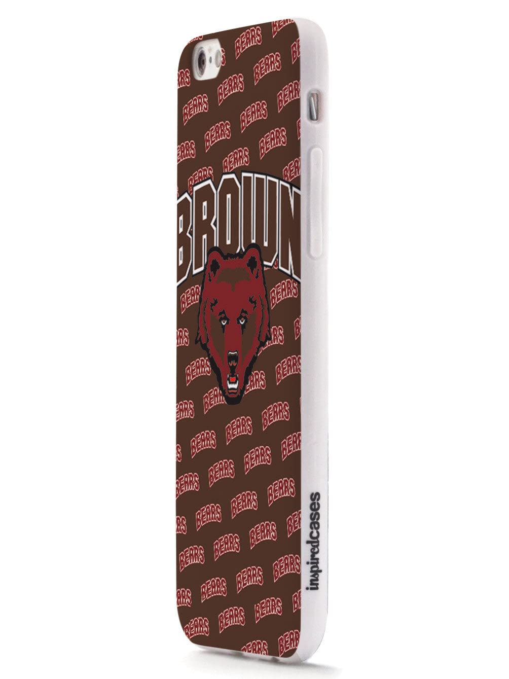 3D Textured iPhone 15 Pro Case with Rubber Bumper - Protective Phone Cover for Apple iPhone 15 Pro - Brown University Inspired Design - Perfect for School, Work & Everyday Use