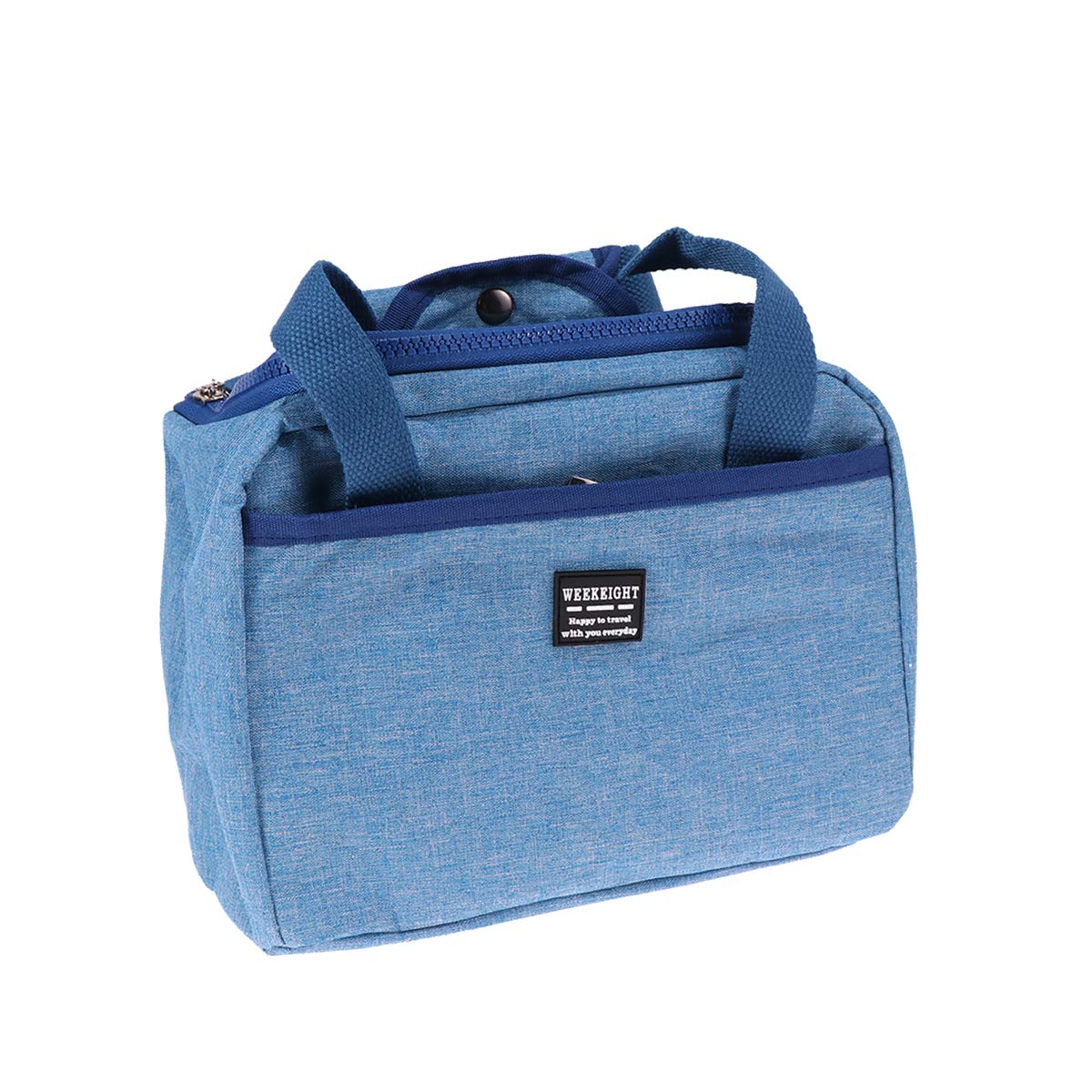 DOITOOL Insulated Lunch Bag for Women, Men & Kids - Reusable Waterproof Oxford Cloth Lunch Tote with Cooler Function - Perfect for School, Work, Picnics & Outdoor Activities (Light Blue)