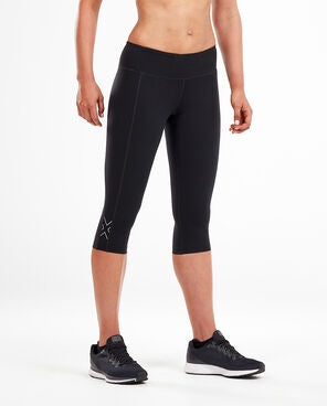 Form Mid Rise Compression 3/4 Tights for Women - High Performance Workout Leggings for Running, Yoga & Gym