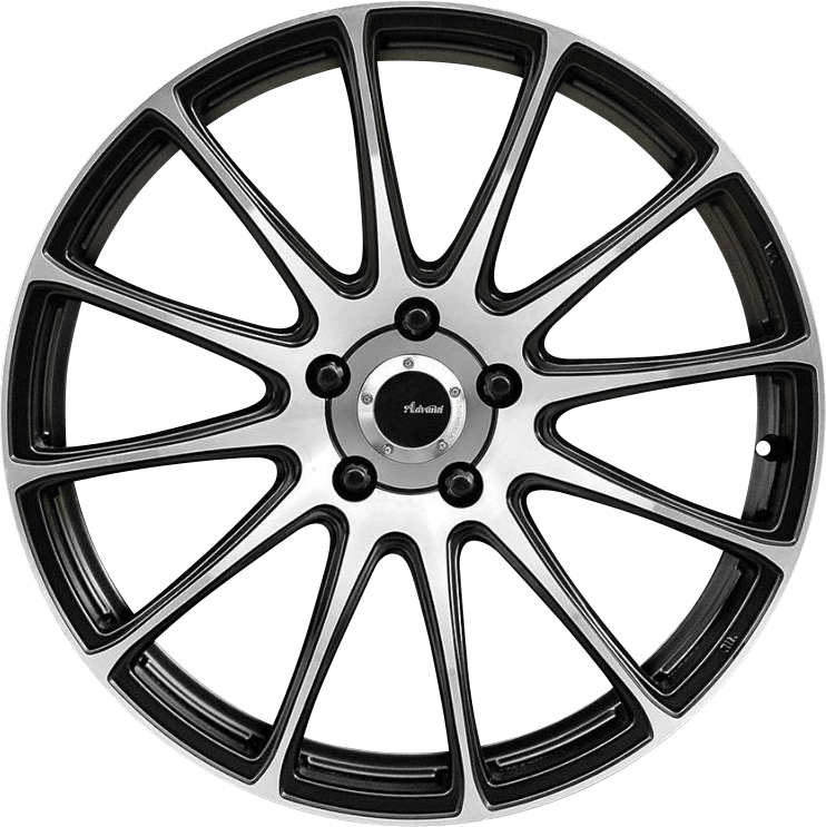 Advanti Svelto Matte Black Machined Face 19x9.5 +35 5x120mm 72.6mm Wheel Rims - Perfect for BMW, Mercedes & Luxury Car Upgrades