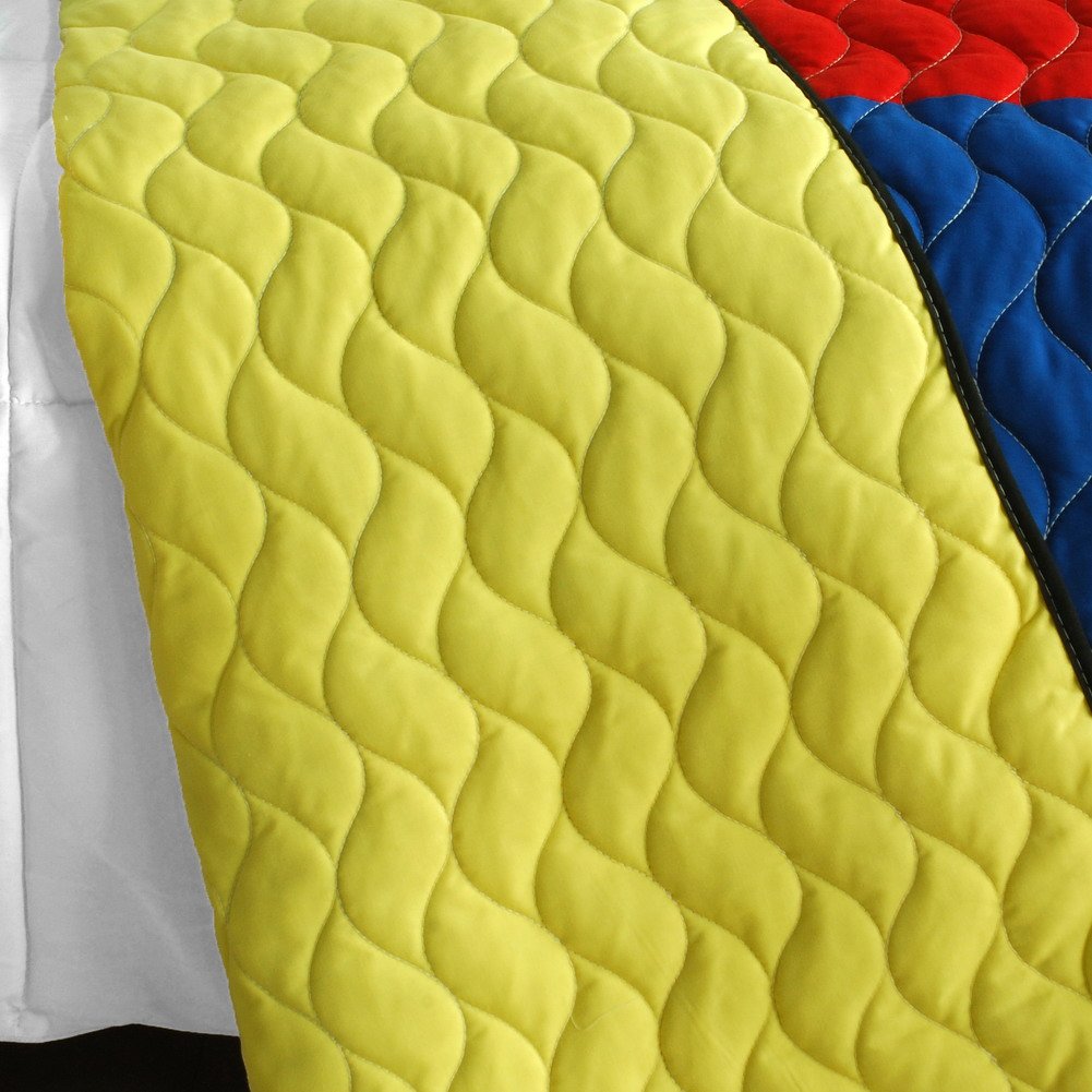 Fantastic Beauty Vermicelli-Quilted Patchwork Plaid Quilt Set Full/Queen Size - Cozy Bedding for Winter Nights & Farmhouse Bedroom Decor