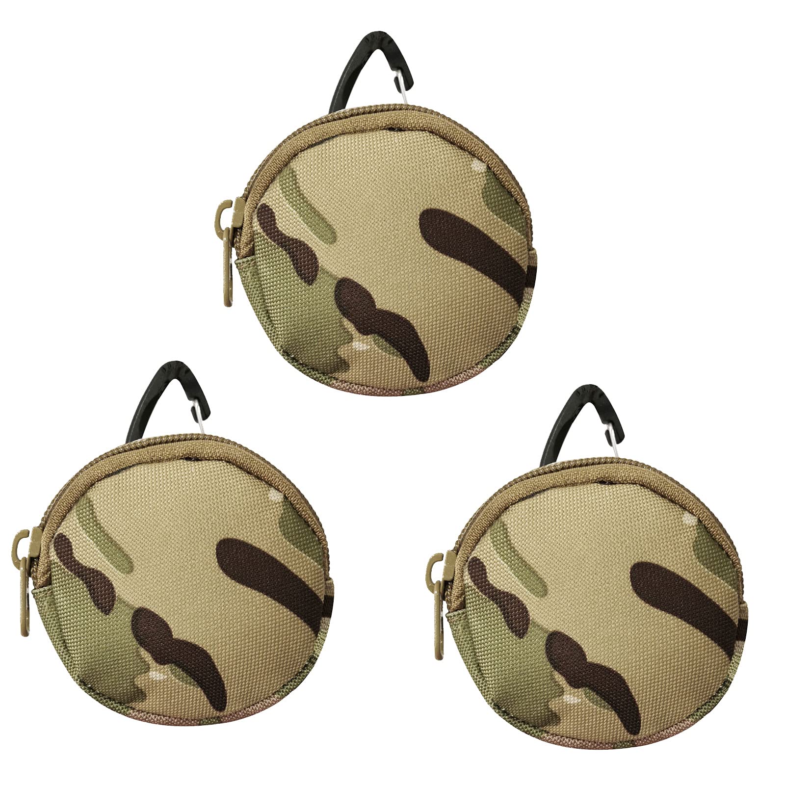 VIIDOO Tactical EDC Pouch - Small Round Coin Purse, Keychain Holder & Mask Storage - Durable Military-Grade Accessory for Outdoor Gear, Survival Kits & Everyday Carry Essentials - Perfect for Hiking, Camping & Travel Organization