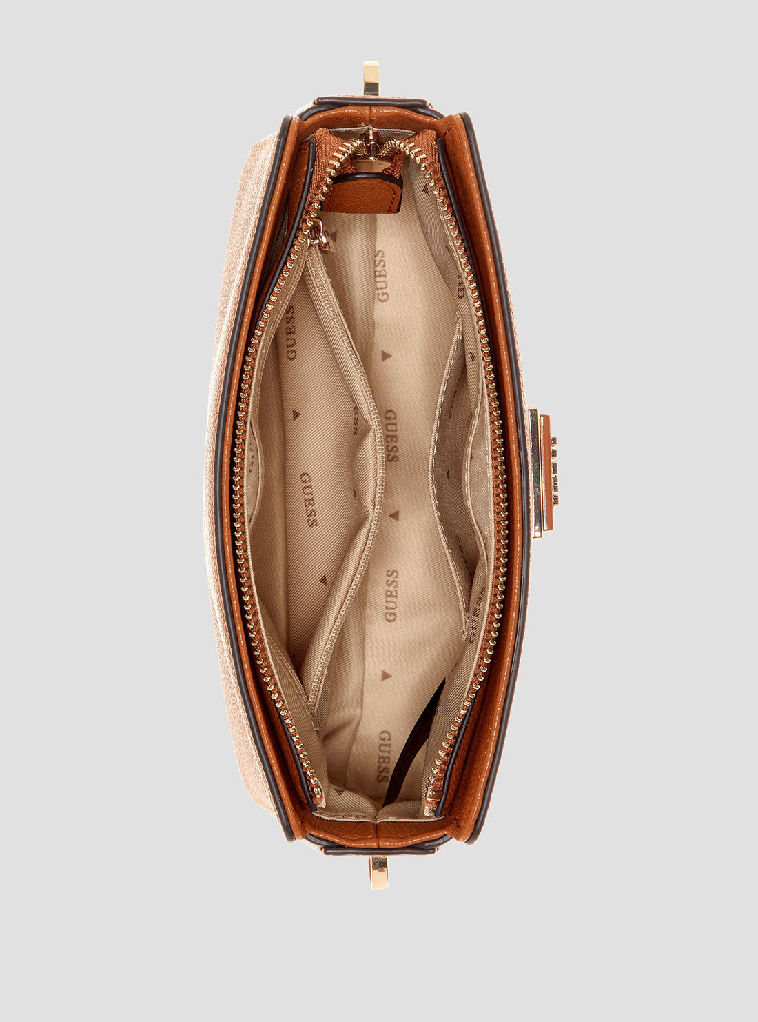 Brown Meridian Crossbody Bag with Top Zip - Stylish & Functional for Women's Daily Use, Travel & Shopping
