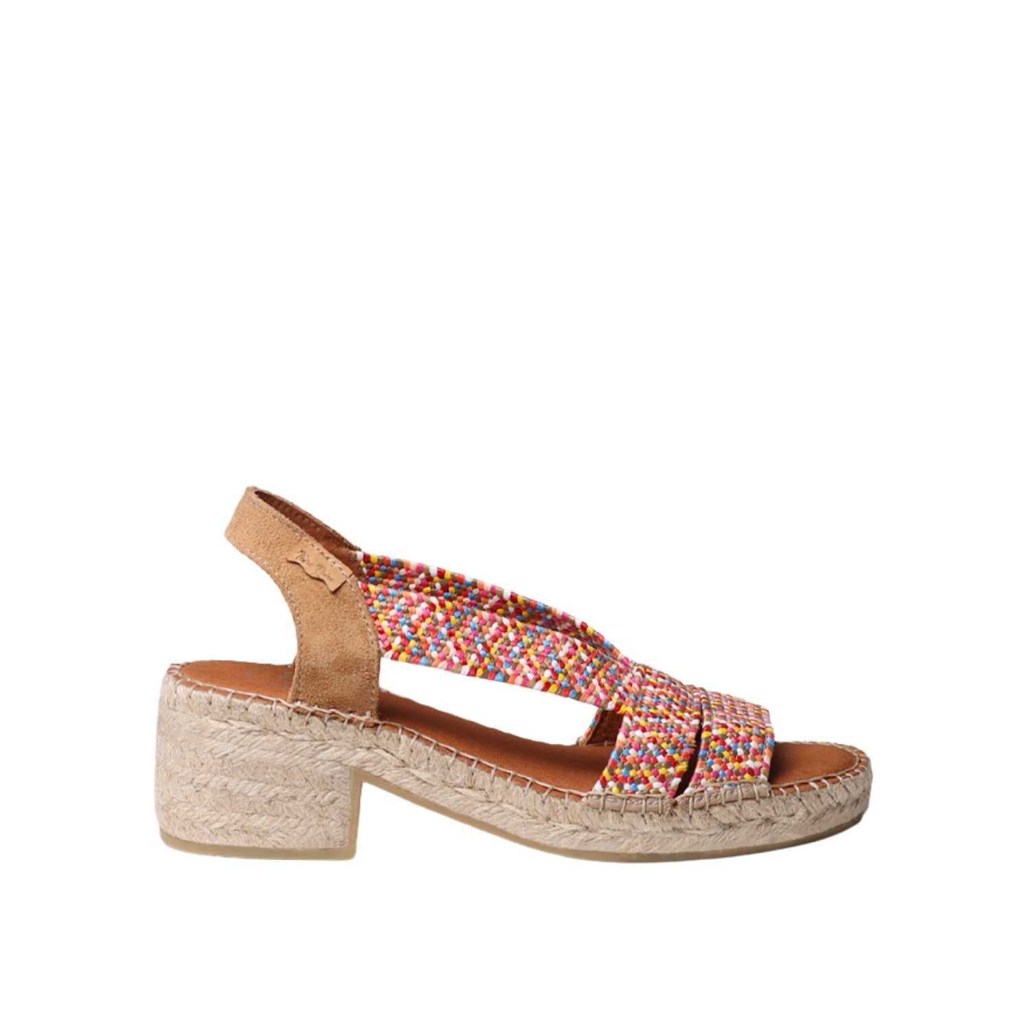 Women's Open Toe Leather Espadrille Wedge Sandals with Wide Heel - Comfortable Summer Casual Shoes for Beach, Vacation & Outdoor Wear