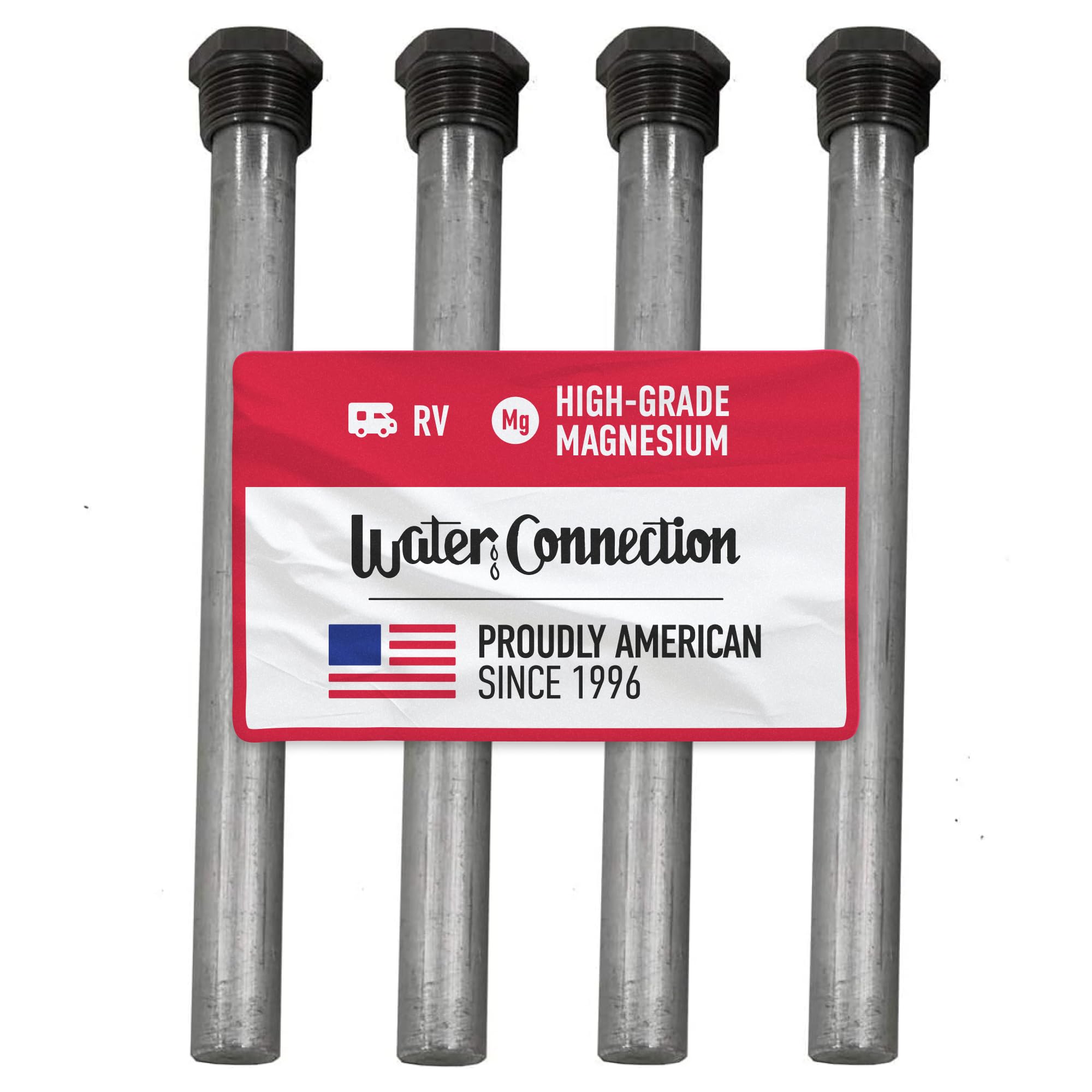 4 Pack Magnesium Anode Rod for RV Water Heater - 3/4