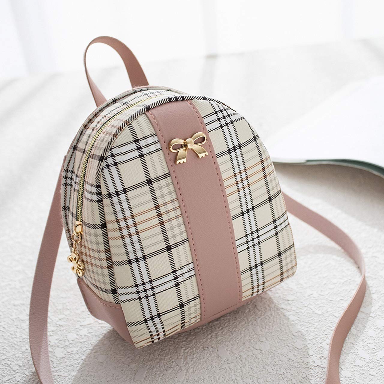 NUWA Mini Backpack Purse for Women - Small Lightweight Crossbody Bag with Wallet for Teens, Trendy Phone Pouch (Pink) - Perfect for Travel, School, Shopping & Daily Use