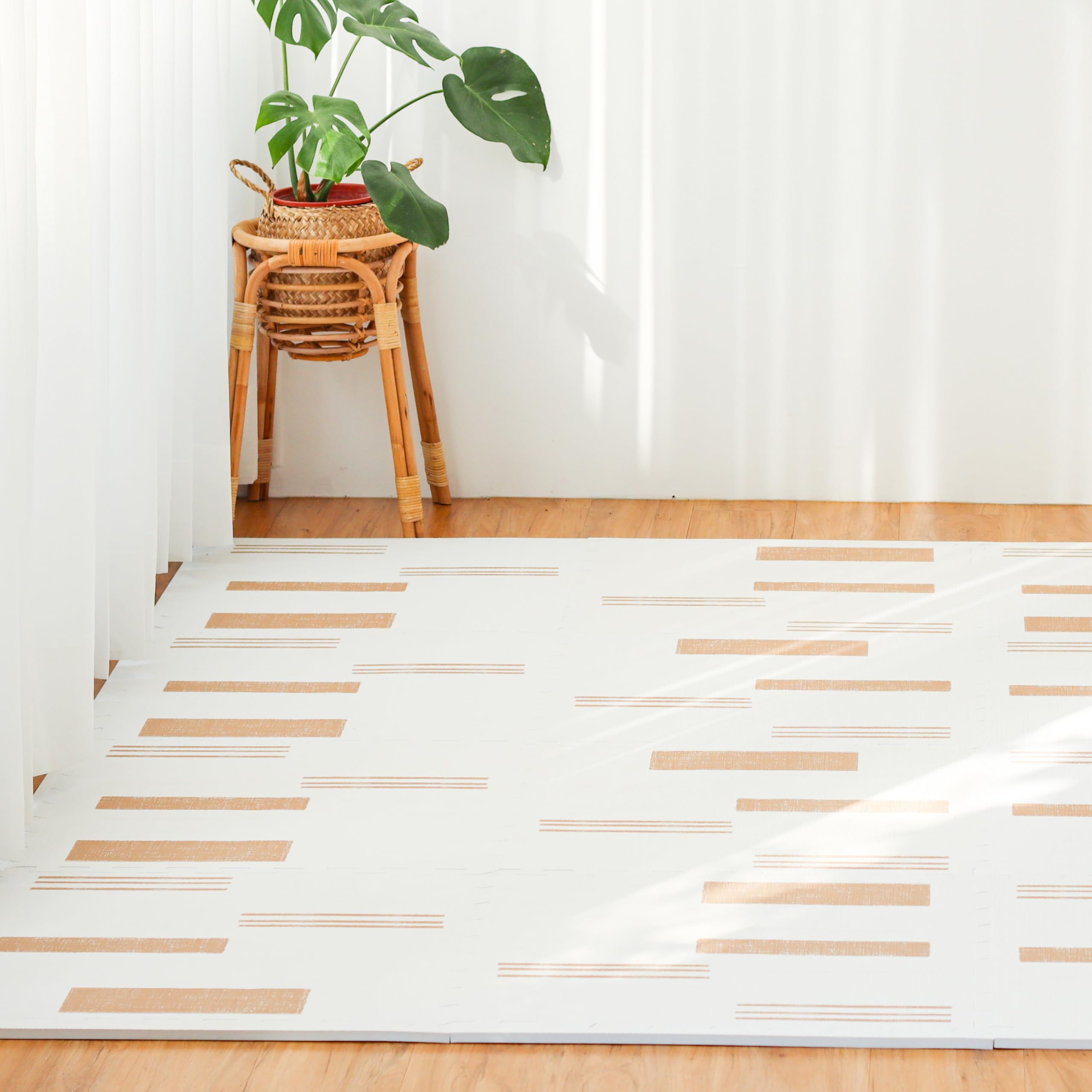 Premium EVA Foam Baby Play Mat (6x6ft) - Non-Toxic Soft Floor Mat for Infants & Toddlers - Perfect for Tummy Time, Crawling, Learning & Playroom Activities - Waterproof & Easy to Clean Nursery Playmat for Home Daycare or Kids Bedroom