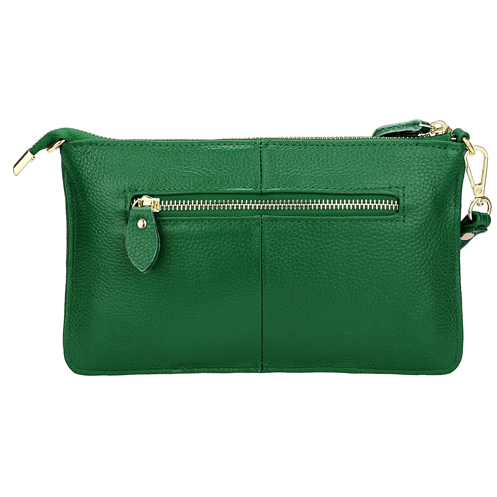 Uromee Genuine Leather Wristlet Wallet Clutch for Women - Crossbody Bag with Detachable Shoulder Strap - Perfect for Parties, Travel & Everyday Use