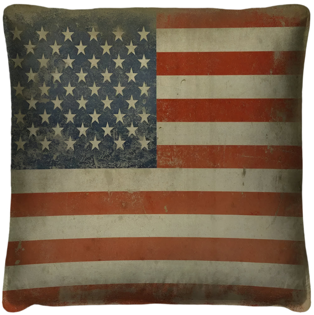 American Flag Throw Pillow - Patriotic Decor for Sofa, Bed & Home - USA Stars & Stripes Cushion Cover for Independence Day, Memorial Day & Everyday Decor
