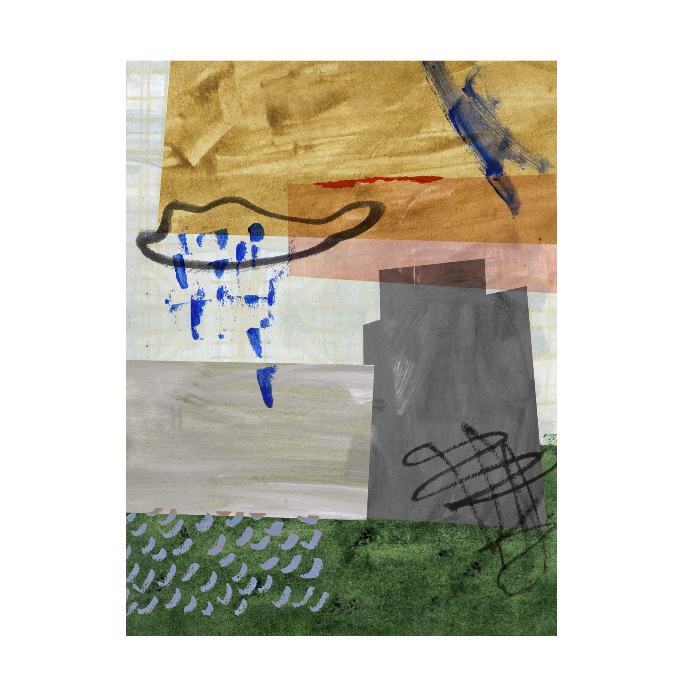 Trademark Fine Art 'Rainy Season III' Canvas Wall Art by Melissa Wang - Modern Home Decor for Living Room, Bedroom & Office