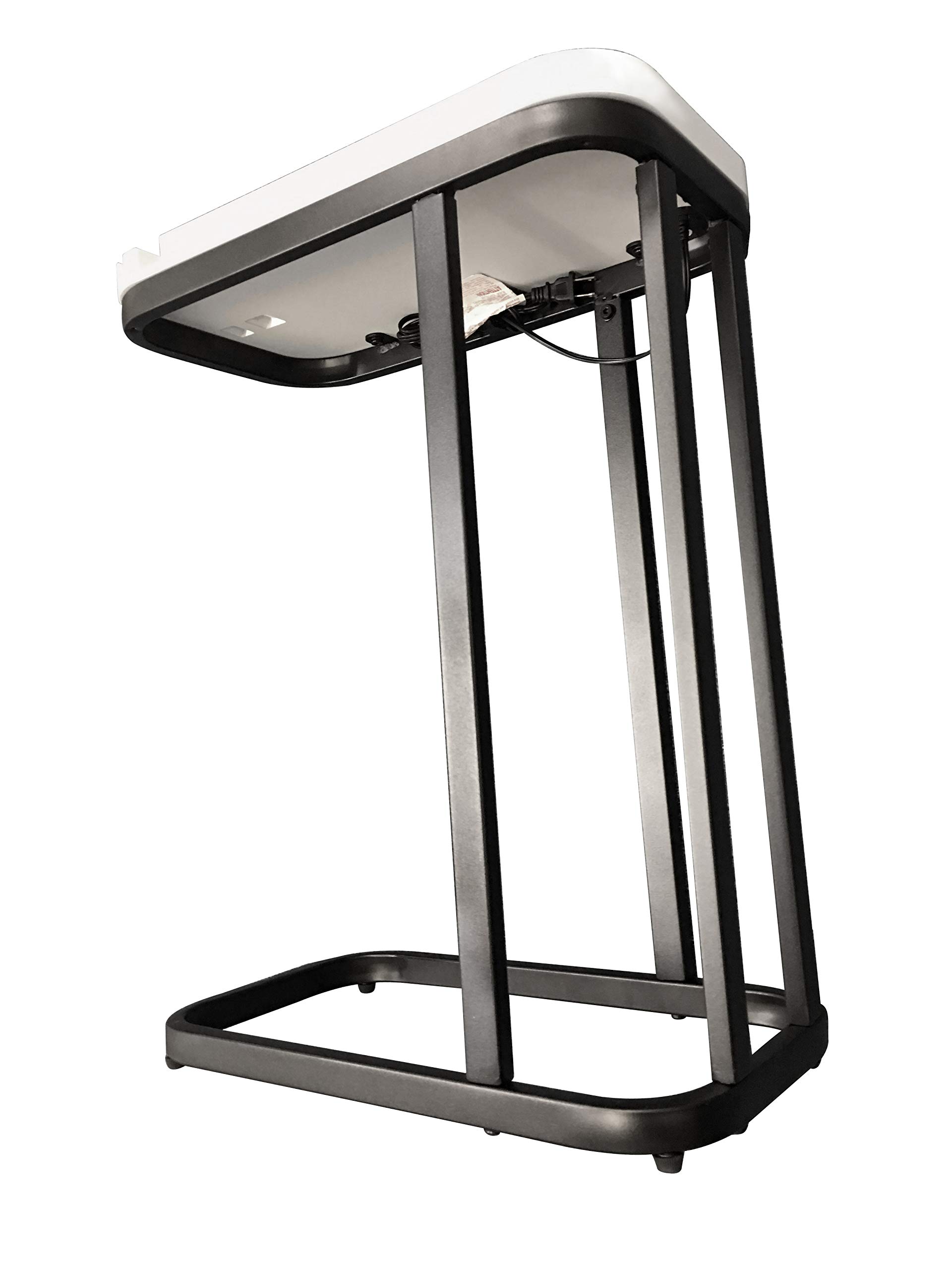 SeeTable - Multi-Purpose Side Table with Device Stand | 2 UL Certified USB Charging Ports & Cord Management | 18