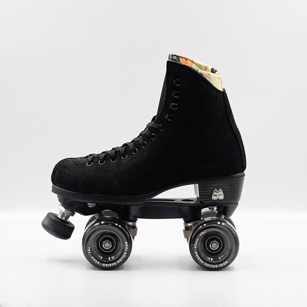 Moxi Lolly Roller Skates for Women - Black Outdoor & Indoor Quad Skates - Perfect for Rink, Park, Street Skating and Roller Derby