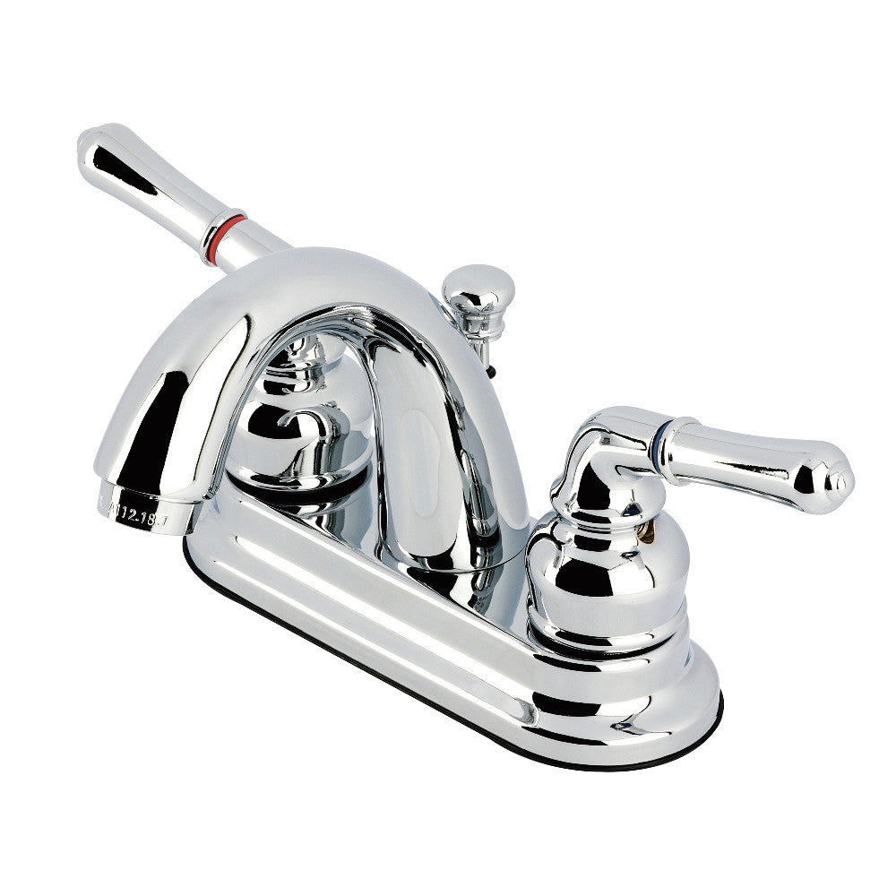 Kingston Brass KB5612NML 4-Inch Centerset Bathroom Faucet - Modern Nickel Finish for Vanity Sink, Perfect for Bathroom Renovation & Home Upgrade