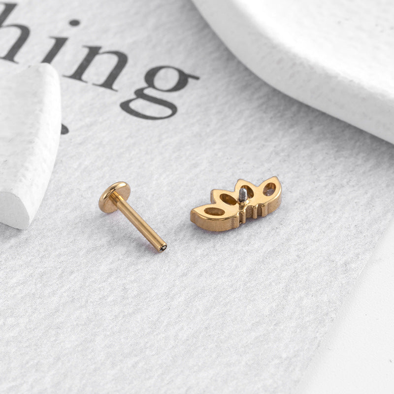 16G Titanium Cartilage Earrings - Moon & Leaf Design Tiny Hoop Earrings for Women | Hypoallergenic, Lightweight | Perfect for Daily Wear, Gifts & Special Occasions