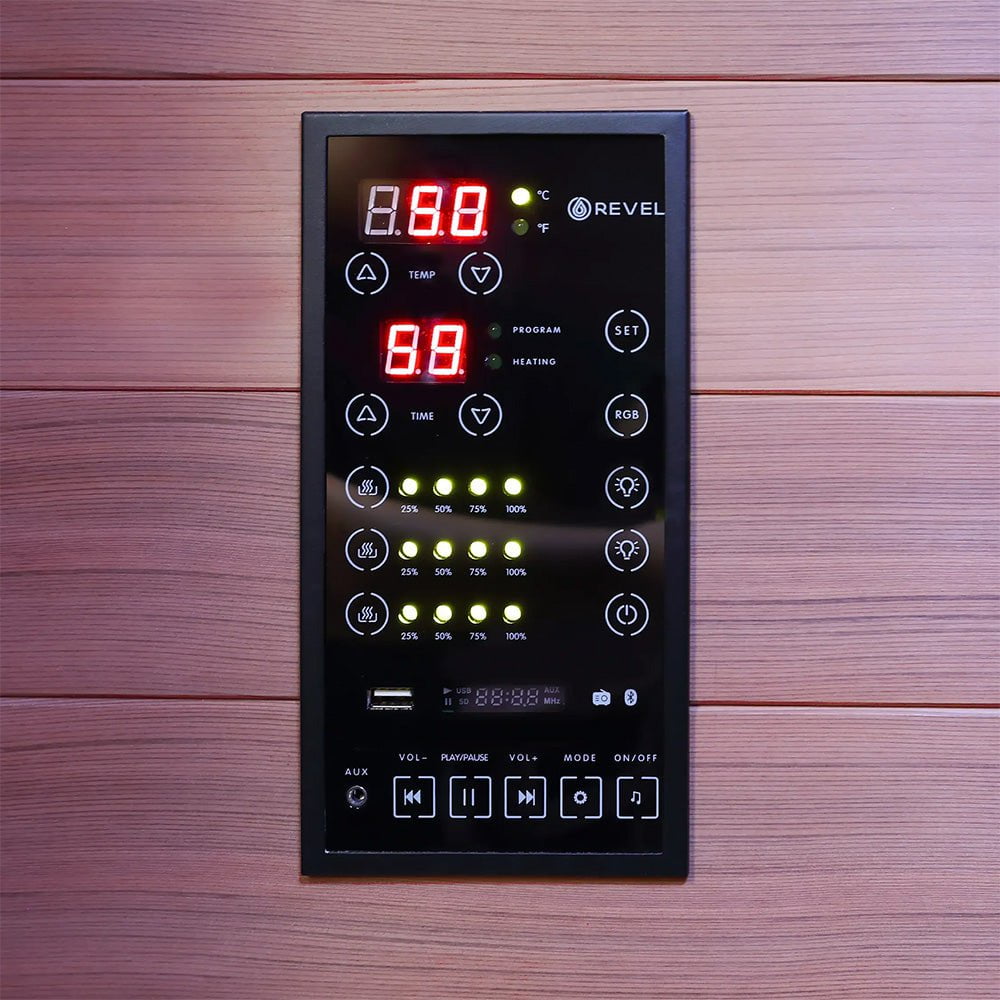 Revel Recovery Nova Infrared 2 Person Sauna for Home Spa Relaxation - Detox & Muscle Pain Relief - Perfect for Couples & Family Wellness