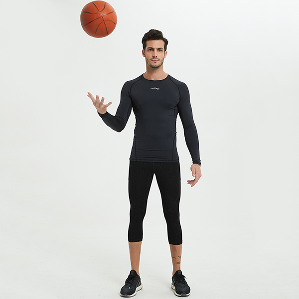 Men's Baselayer Compression Shirt - Moisture Wicking Thermal Underwear for Workout & Cold Weather - Black SP516 | Ideal for Running, Gym, Skiing & Outdoor Activities