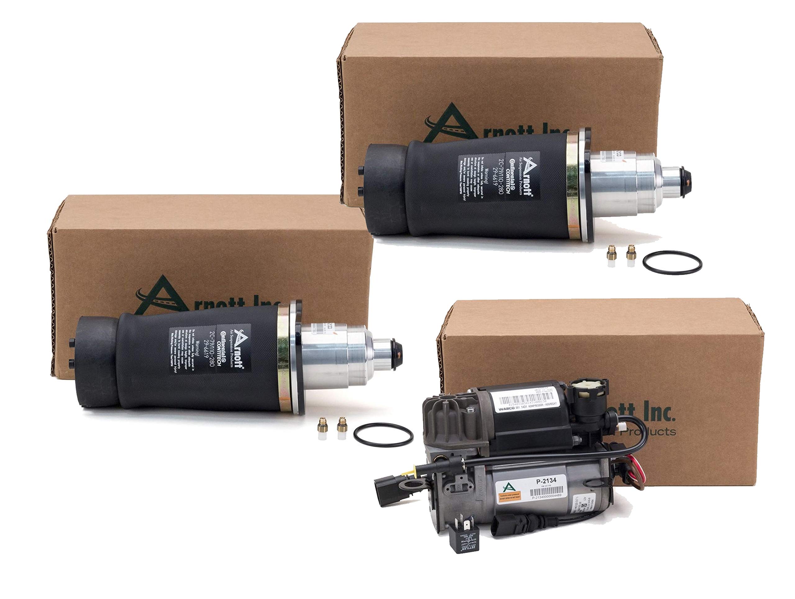 Arnott Rear Air Suspension Springs & Compressor Kit - Compatible with Audi Allroad Quattro C5 (2001-2005) | Premium Replacement Parts for Smooth Ride | Perfect for Off-Roading & Towing