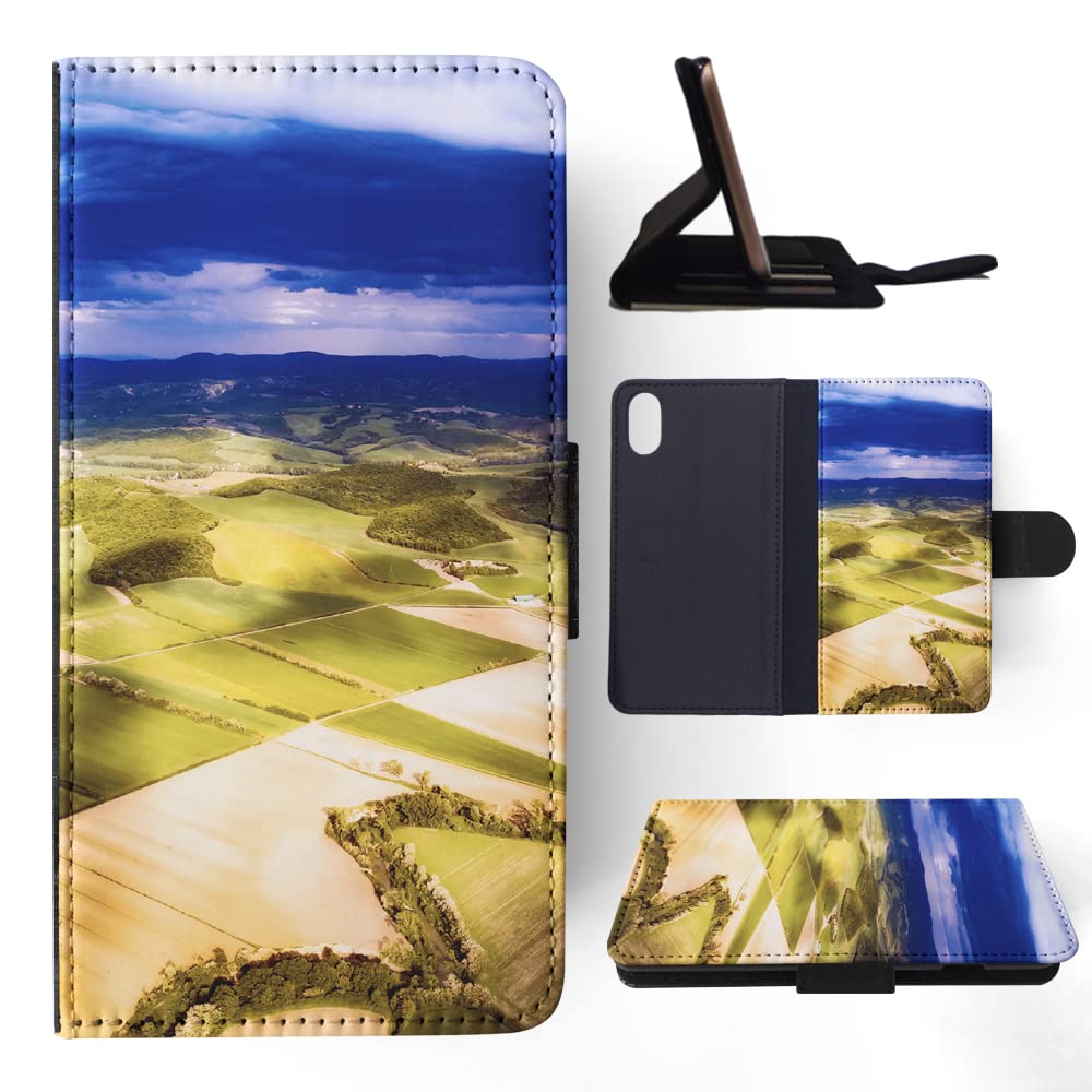 Beautiful View of Rural Landscape FLIP Wallet Phone Case Cover for Apple iPhone X & iPhone Xs - Perfect for Travel, Outdoor Adventures & Everyday Use