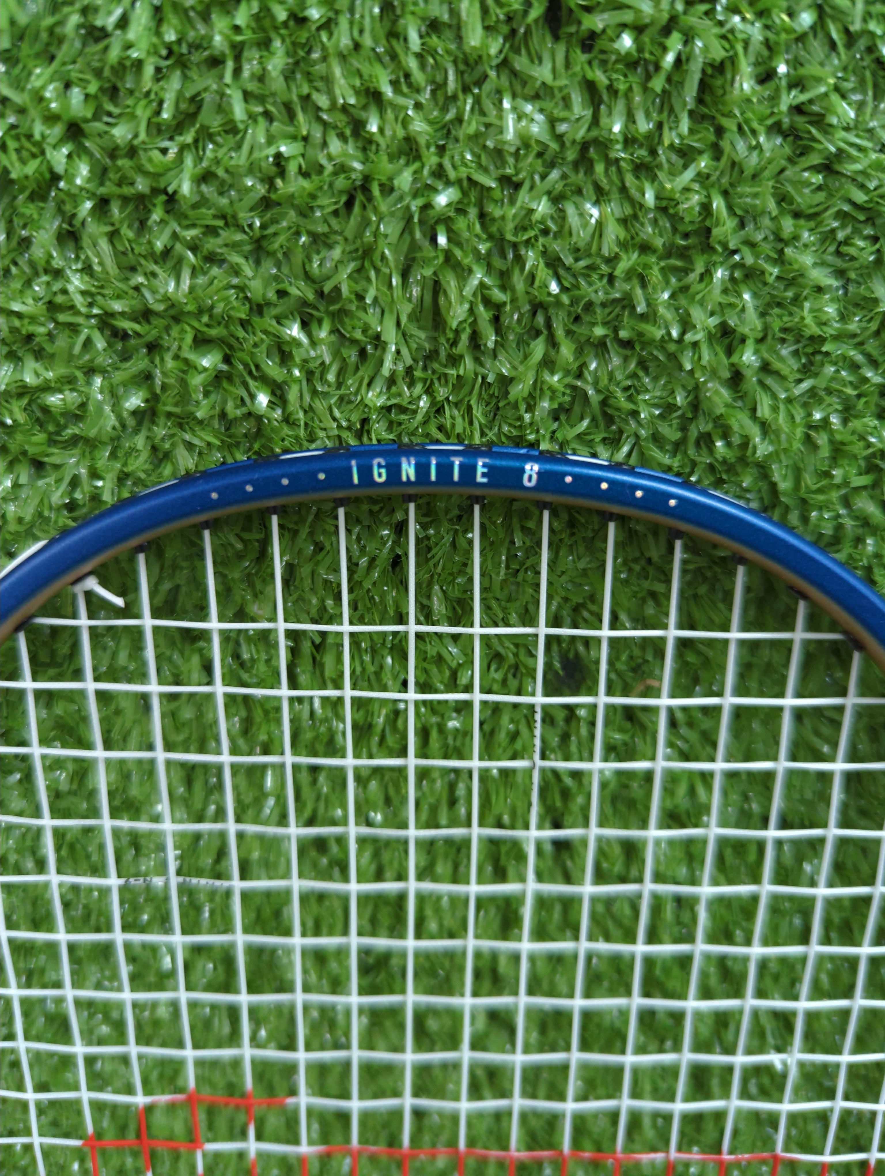 Li Ning IGNITE 8 Blue Orange Badminton Racket Prestrung - Professional Badminton Racquet for Men & Women - Perfect for Indoor/Outdoor Games & Tournaments