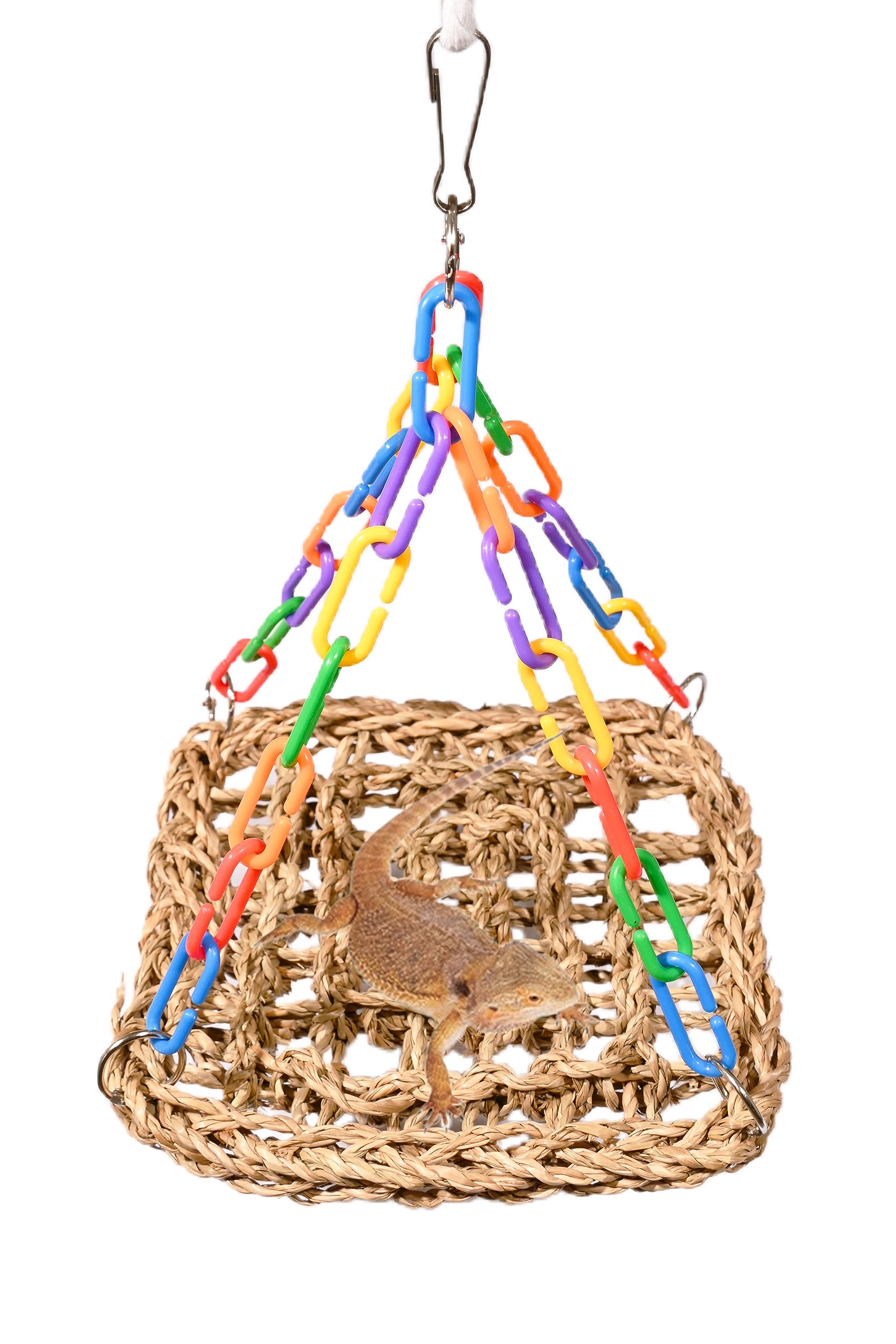 Bearded Dragon Hammock - Cotton Reptile Swing Bed for Lizards - Hanging Tank Accessories for Climbing & Relaxing - Perfect for Bearded Dragons, Geckos & Small Reptiles (Ideal for Basking & Playtime)