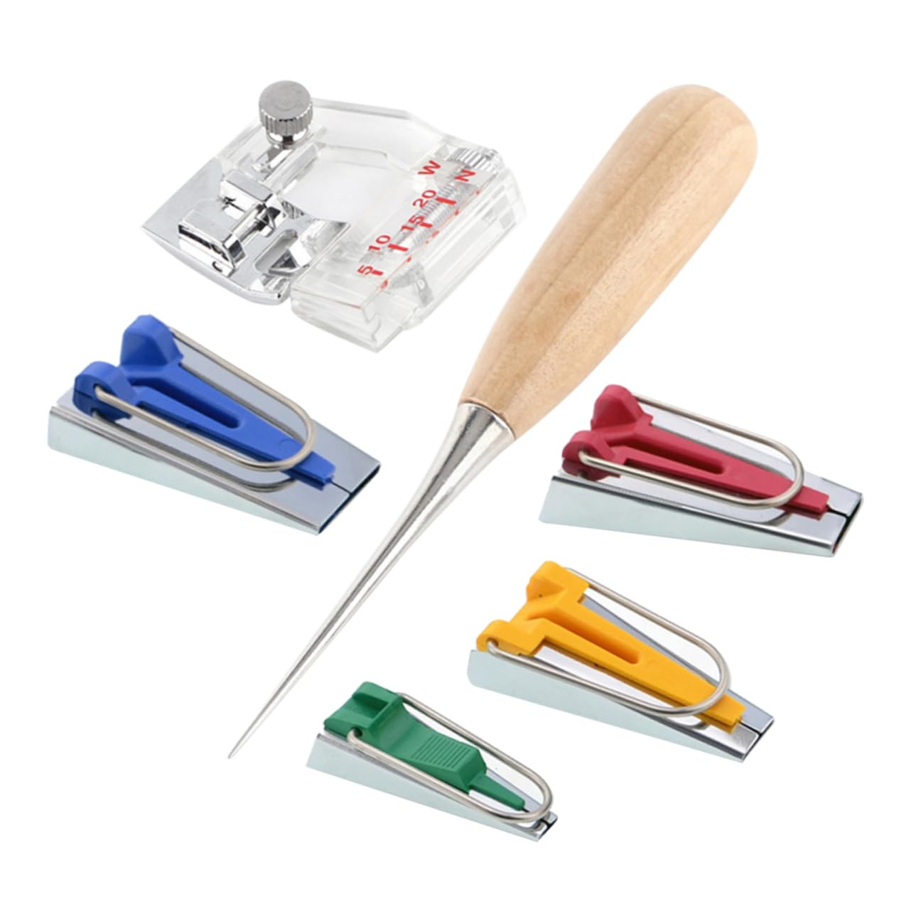 NUOBESTY 6-Piece Sewing Bias Tape Maker Set - Easy-to-Use Binding Tape Tool Kit for DIY Quilting, Dressmaking & Craft Projects | Perfect for Hemming, Piping & Fabric Edging