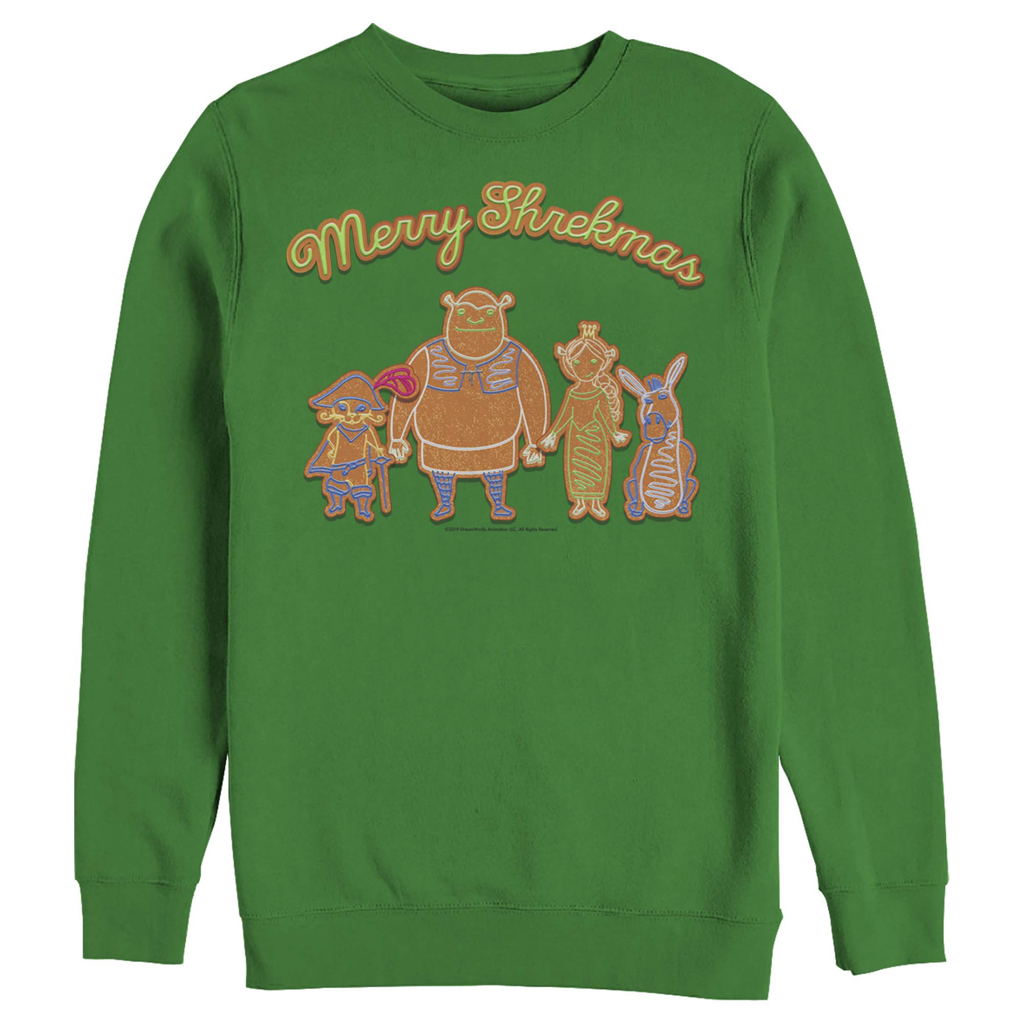 Men's Shrek Christmas Sweatshirt - Gingerbread Holiday Gift
