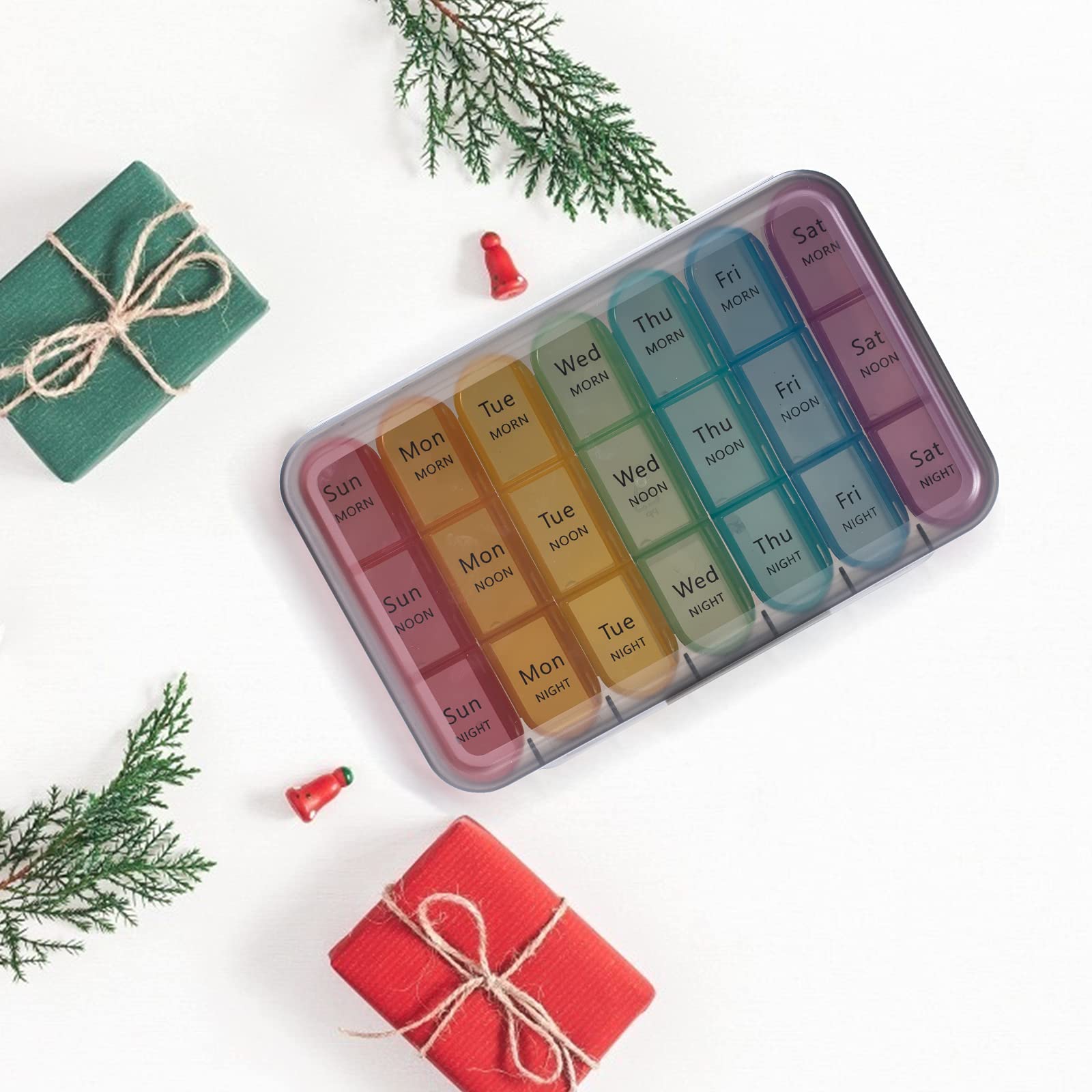 Weekly Pill Organizer 3 Times a Day - Large 7-Day Medicine Box with 3 Daily Compartments for Vitamins, Supplements & Medications | Perfect for Travel, Home Use & Elderly Care