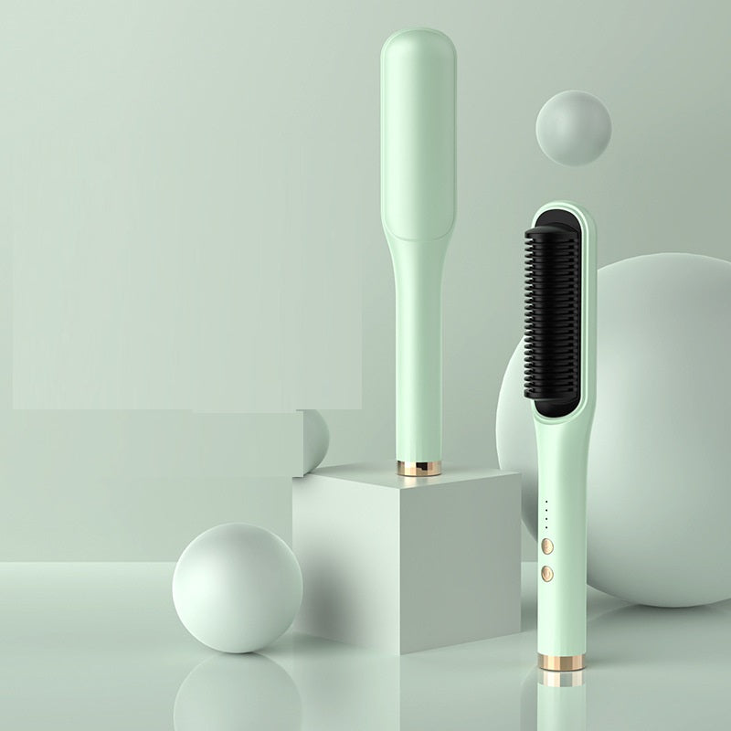 Anion Hair Straightener Brush - Electric Hair Curler & Straightening Comb for Smooth, Frizz-Free Styling - Perfect for Home Use, Travel & Salon-Quality Results