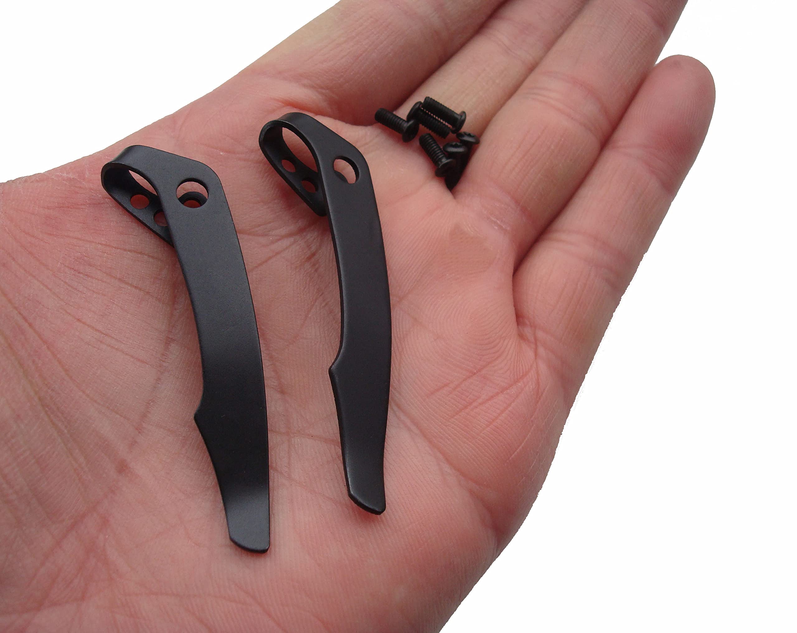 2-Pack EDC Deep Carry Pocket Clip for Voyager Knife - Folding Knife Screw Clips with 6 Screws - Perfect for Knife Makers & DIY Enthusiasts - Ideal for Everyday Carry, Outdoor Adventures, and Tactical Use