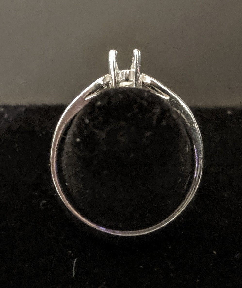Solid Sterling Silver or 14kt Gold Marquise Filigree Pre-Notched Ring Blank - Size 7 Shank Setting (6x3mm & 10x6mm Options) - Perfect for Jewelry Making, Engagement Rings & DIY Craft Projects