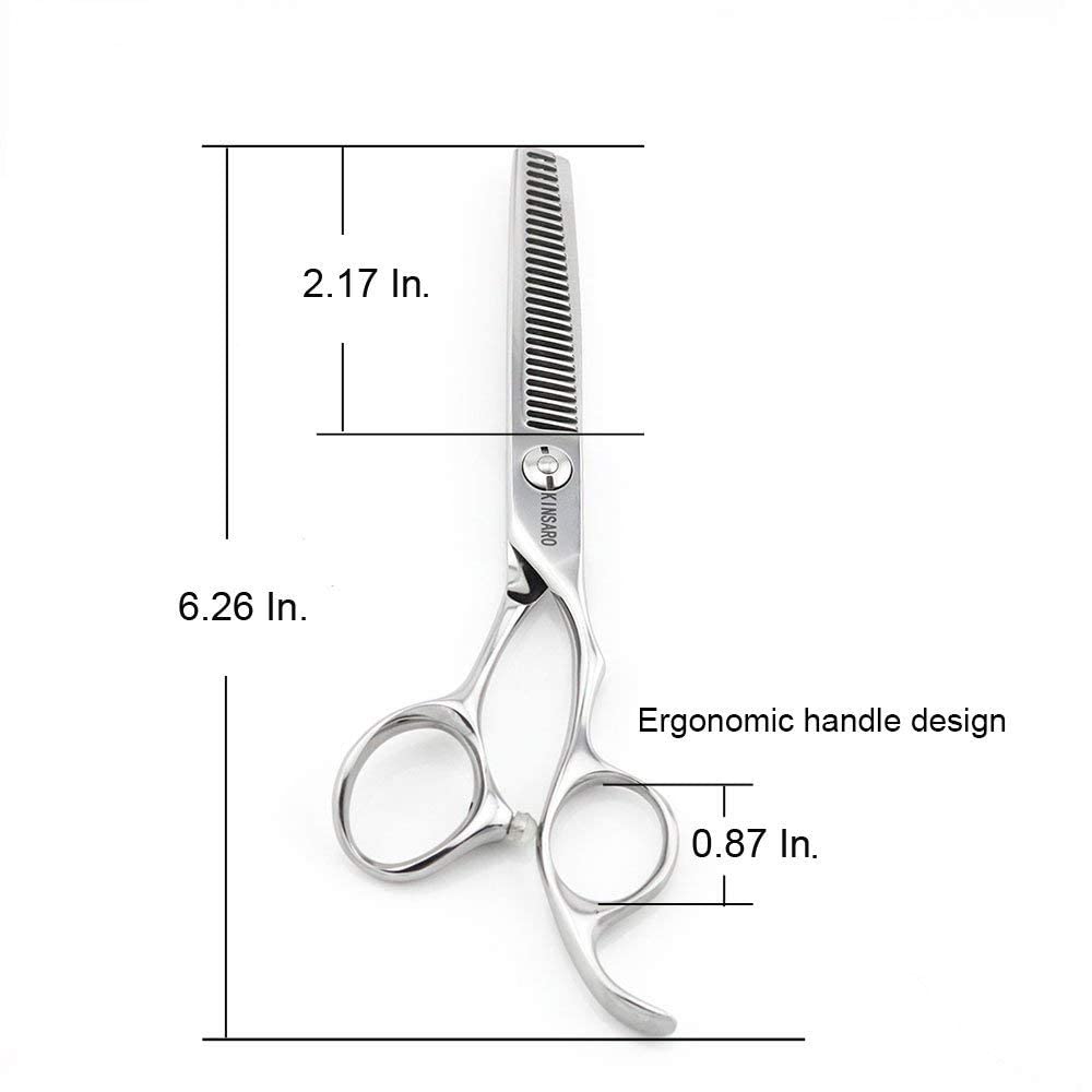 Kinsaro Professional 6 Inch Hair Cutting Scissors & 5.5 Inch Thinning Shears Set - Barber Grade Stainless Steel Hairdressing Scissors for Salon, Home Haircuts, Styling, and Trimming