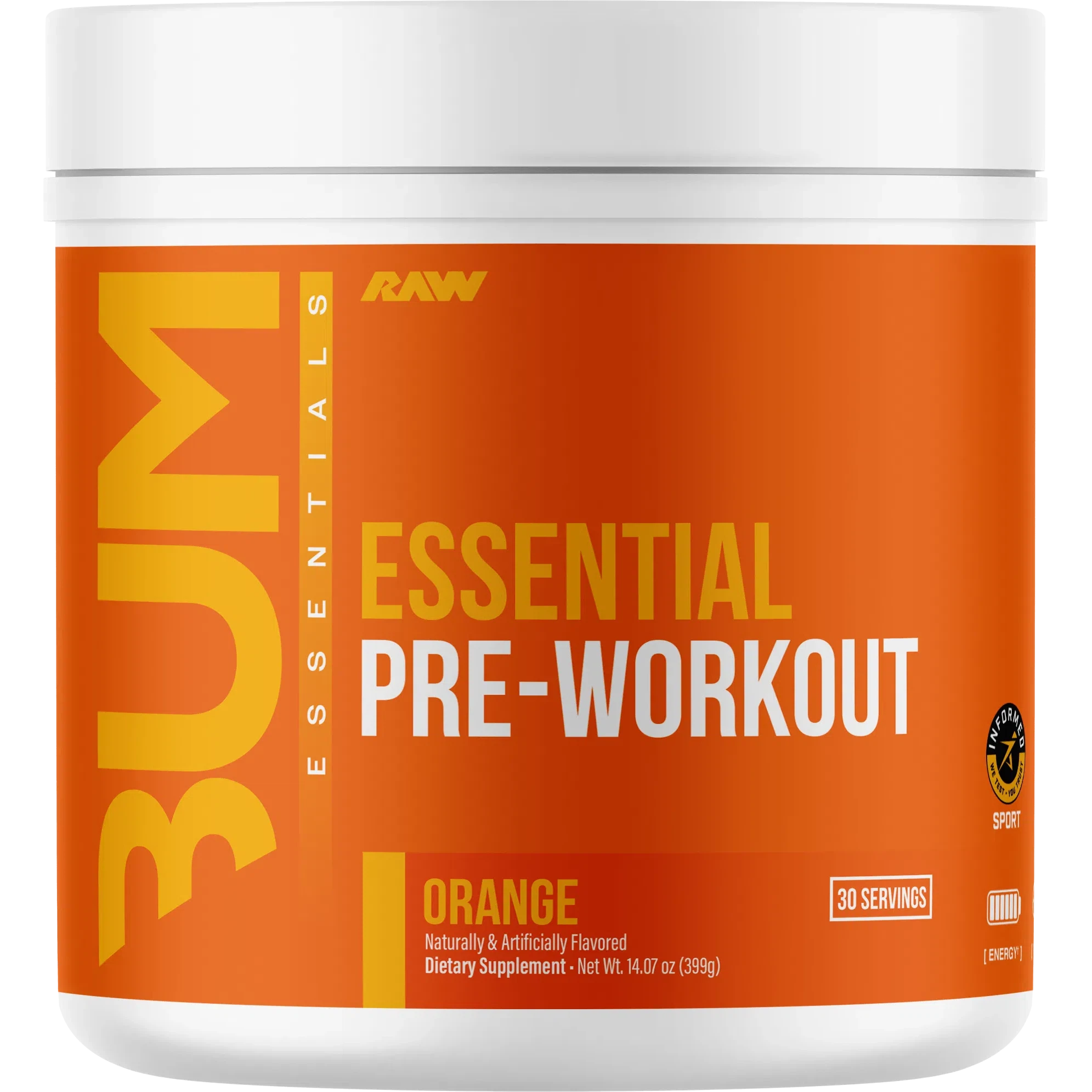 RAW Nutrition CBUM Essential Pre Workout Powder - Premium Energy & Focus Supplement for Gym, Bodybuilding & Fitness Training - Boost Performance & Endurance for Intense Workouts