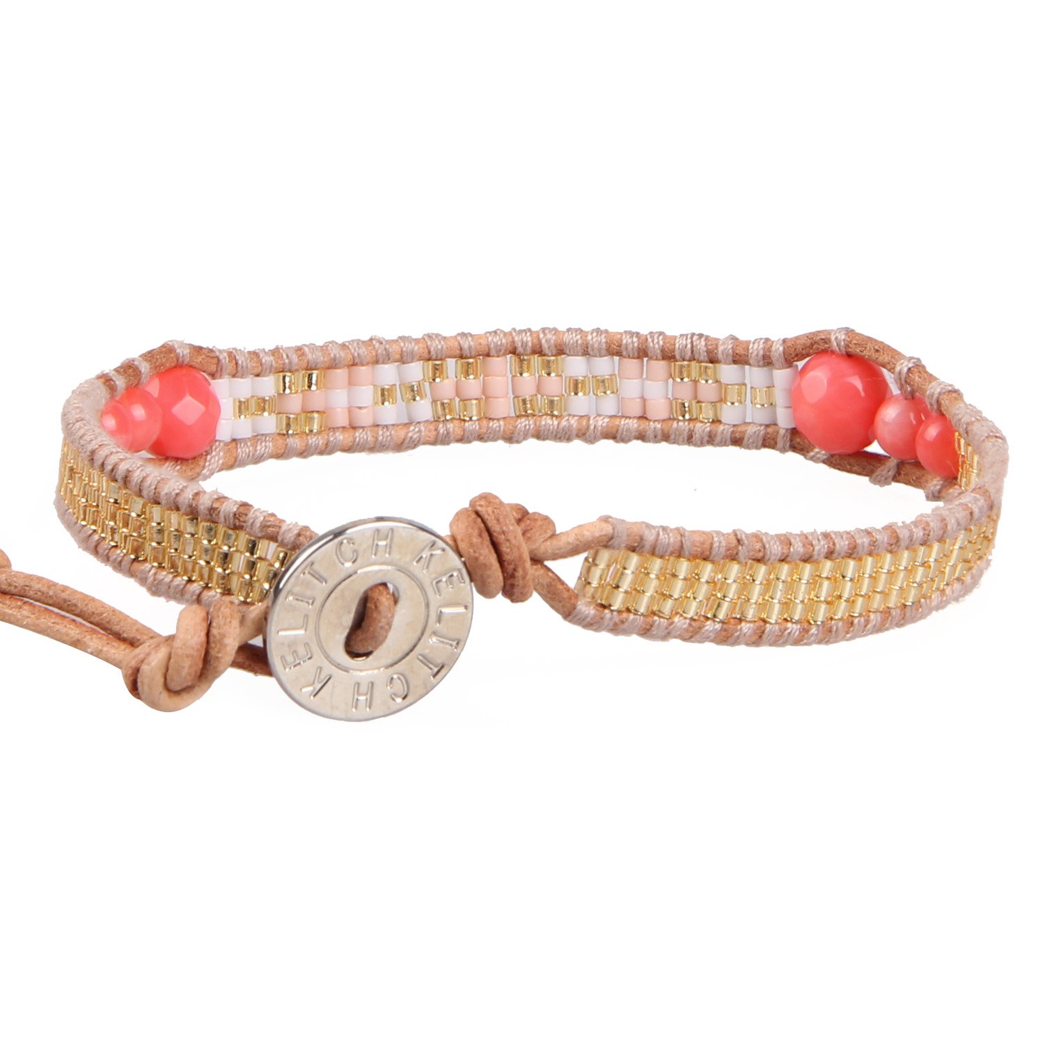 Boho Seed Beaded Bracelet for Women - Handmade Gray Leather Wrap Bangle with Natural Stones - Perfect for Yoga, Meditation & Festival Fashion Accessories