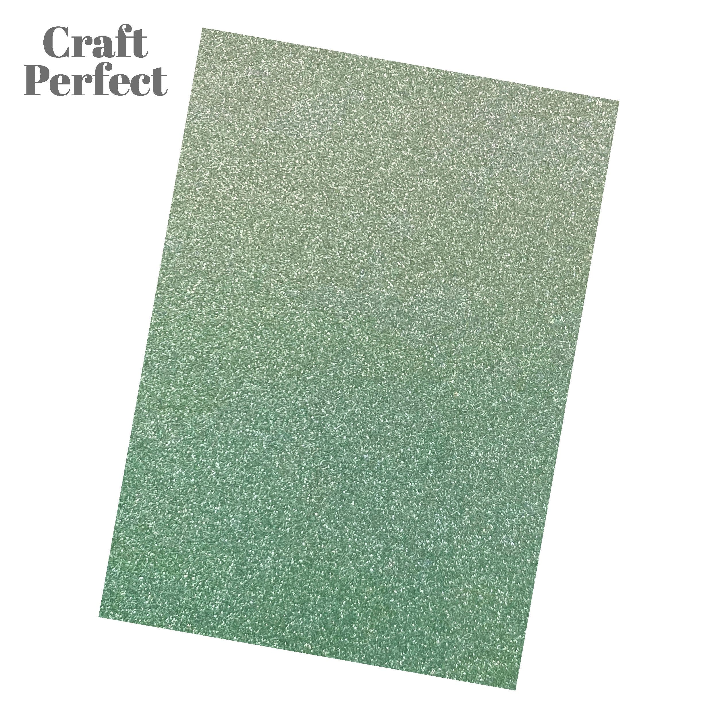 20-Pack Ombre Glitter Greeting Cards - Opalescent Green A4 Size (8890E20) for Weddings, Birthdays & Special Occasions