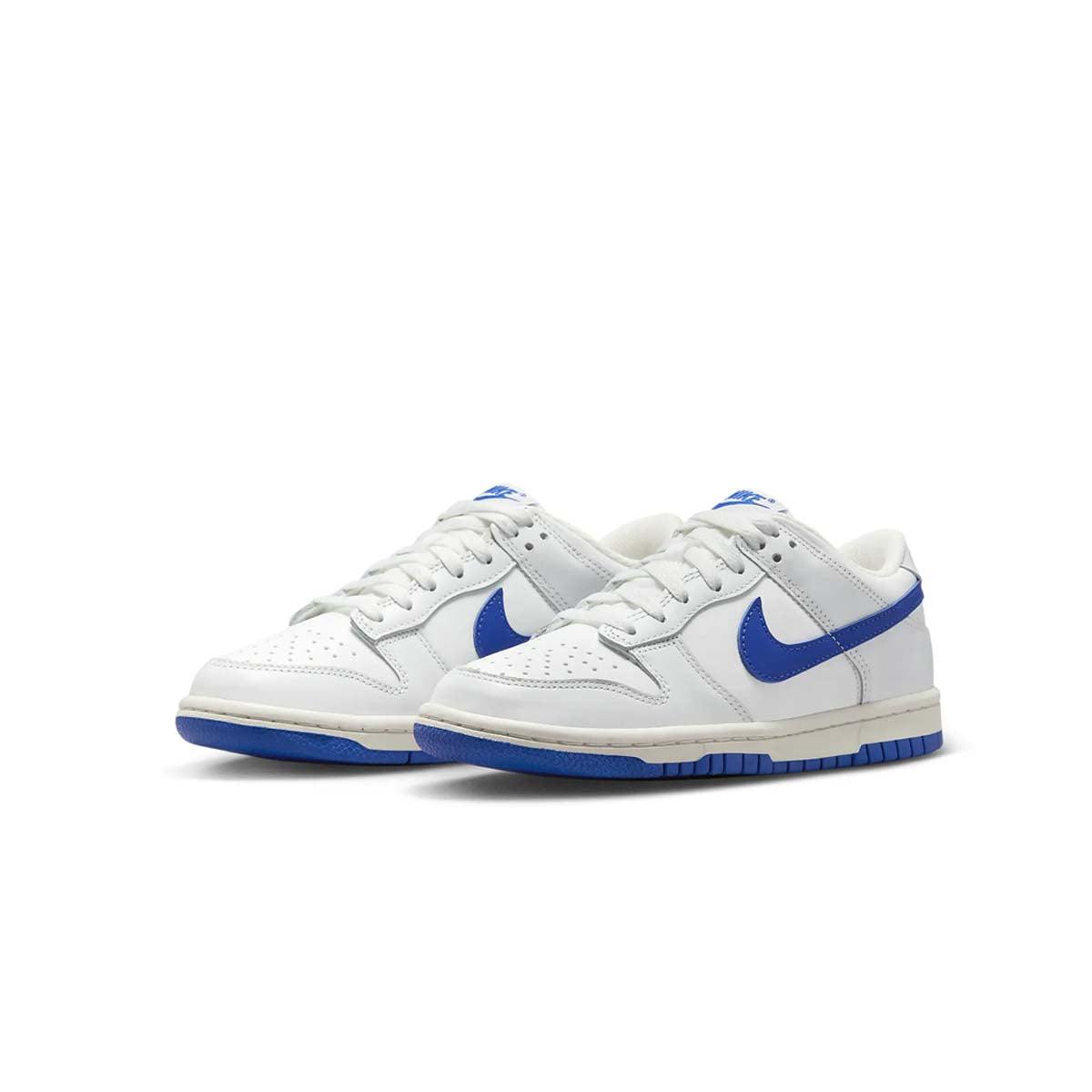 Nike Kids Dunk Low Sneakers - White & Royal Blue Basketball Shoes for Boys & Girls | Perfect for School, Sports & Casual Wear