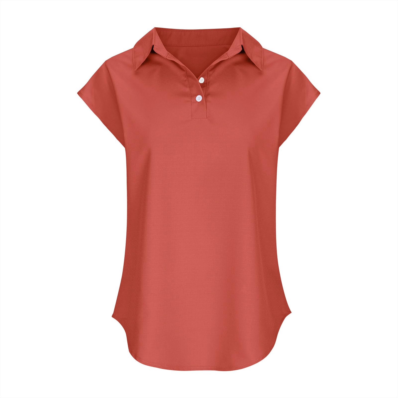 Women's Casual Cotton Linen Shirts - Short Sleeve Loose Fit Blouses & Summer Tops 2024 | Trendy Dressy T-Shirts for Work, Weekend & Vacation