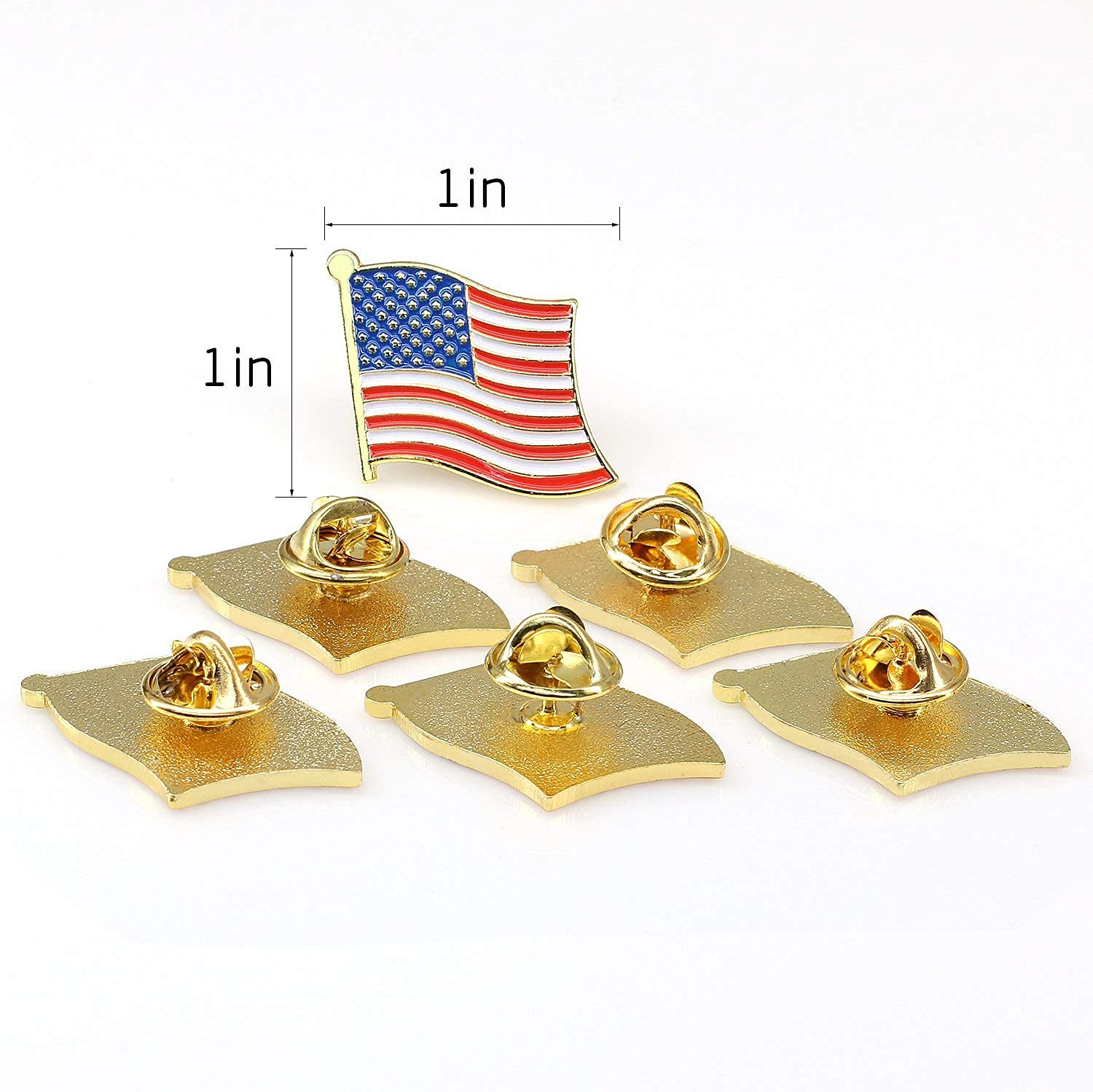 TONOS Exquisite American Flag Lapel Pin - Patriotic Stars and Stripes USA Flag Pin for Suits, Jackets & Hats | Perfect for Veterans Day, Memorial Day & 4th of July Celebrations