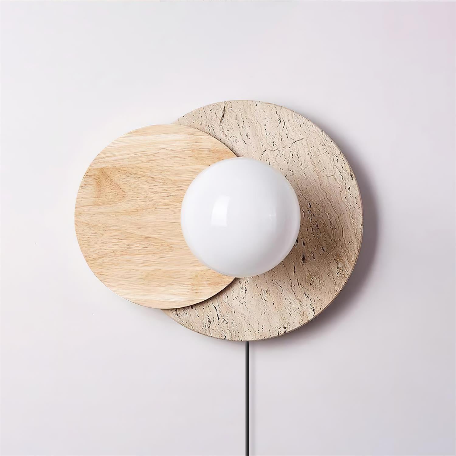 Lunar Eclipse Plug-in Wall Lamp - Moon Phase Night Light for Bedroom, Nursery, Living Room - Energy Efficient LED Wall Sconce for Home Decor & Ambient Lighting