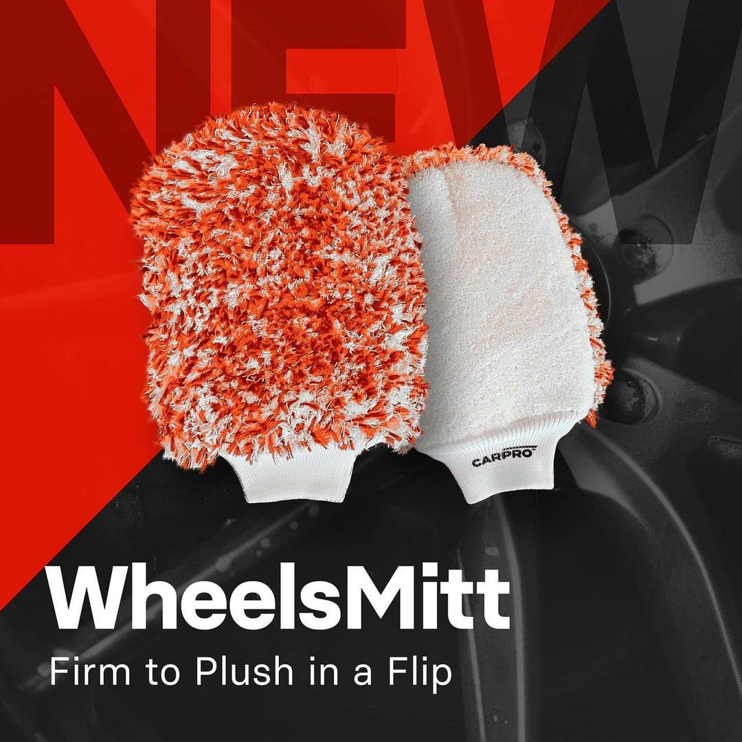 CARPRO WheelsMitt - Premium Car Wheel, Tire & Plastic Cleaning Mitt for Foam Gun & Foam Cannon | Microfiber Wash Glove for Detailing, Auto Care & DIY Car Washing (1 Glove) | Perfect for Home, Garage & Professional Detailing