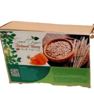 Organic Oatmeal and Honey Face & Body Soap Bar - Natural Moisturizing Cleanser for Dry & Sensitive Skin - Gentle Exfoliating Soap for Daily Shower, Bath & Skincare Routine