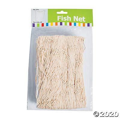 Fun Express 14ft Natural Cotton Fish Nets (Set of 3) - Nautical Party Decor, Pirate & Mermaid Theme, Beach Wedding, Halloween & VBS Vacation Bible School Decorations - Perfect for Coastal Events, Underwater Photo Shoots and Themed Classroom Decor