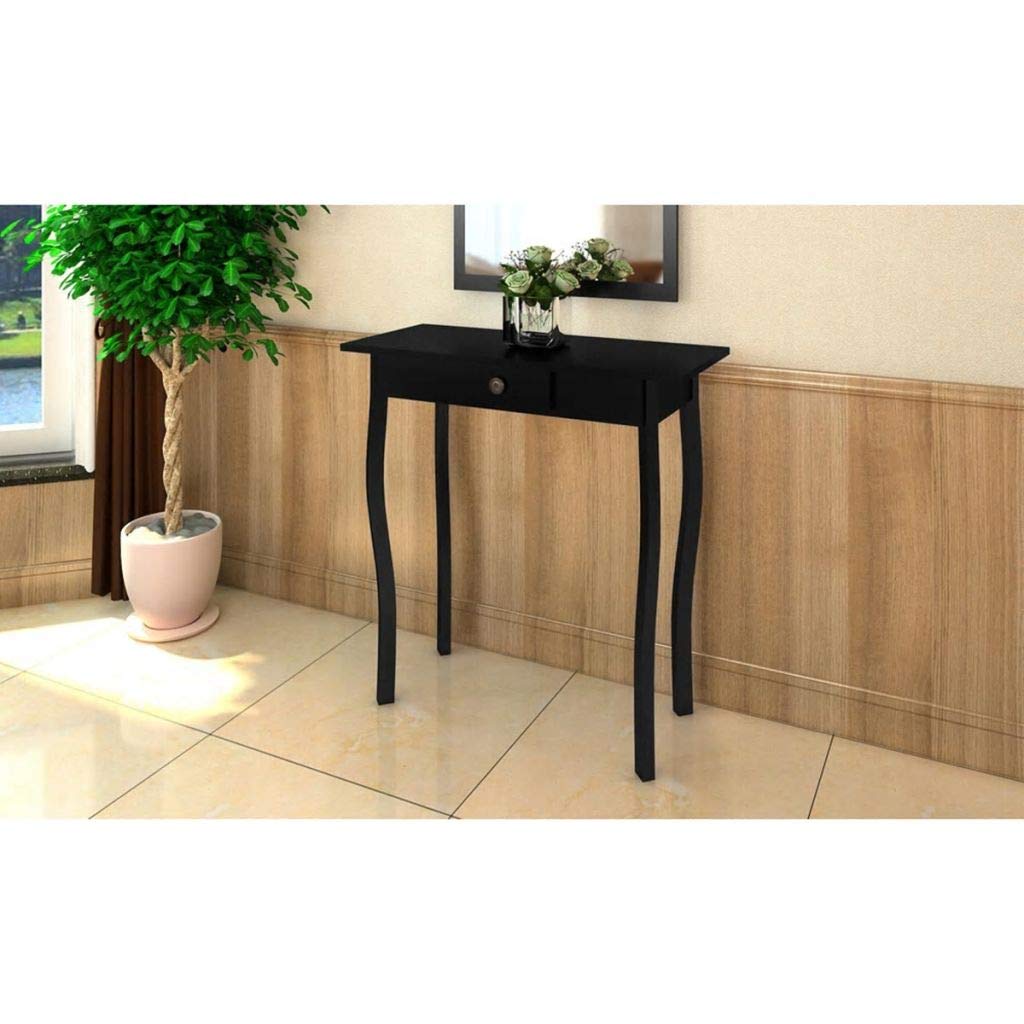 Vintage Sofa Table with Drawer - Retro Console Table for Entryway, Living Room & Hallway - Antique Style MDF Furniture - Perfect for Home Decor, Small Space Storage & Displaying Decor Items