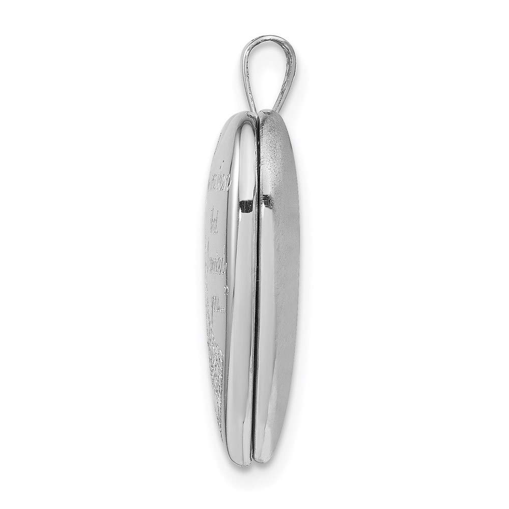 Sterling Silver Heart Locket with Footprint Engraving - Perfect for Memorial Jewelry