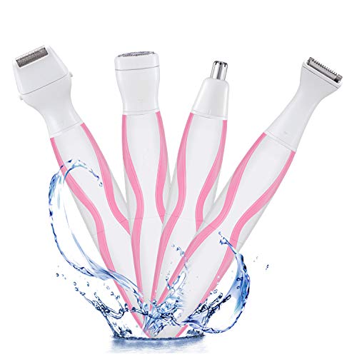 MODREPIO Women's Electric Hair Trimmer - Facial, Bikini, Legs, Nose & Ear Hair Remover | Rechargeable Pubic Shaver for Smooth Skin | Perfect for Travel, Gym & Daily Grooming Routine (Pink)