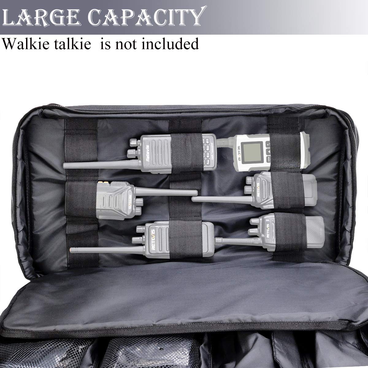Retevis Two Way Radio Carrying Case - Universal Walkie Talkie Pouch Compatible with H-777, RT22, RT22S, RT21, RT68, RT29, Baofeng, Motorola, Midland, Pxton - Durable Outdoor Storage Bag for Camping, Hiking, Travel & Emergency Preparedness (1 Pack)