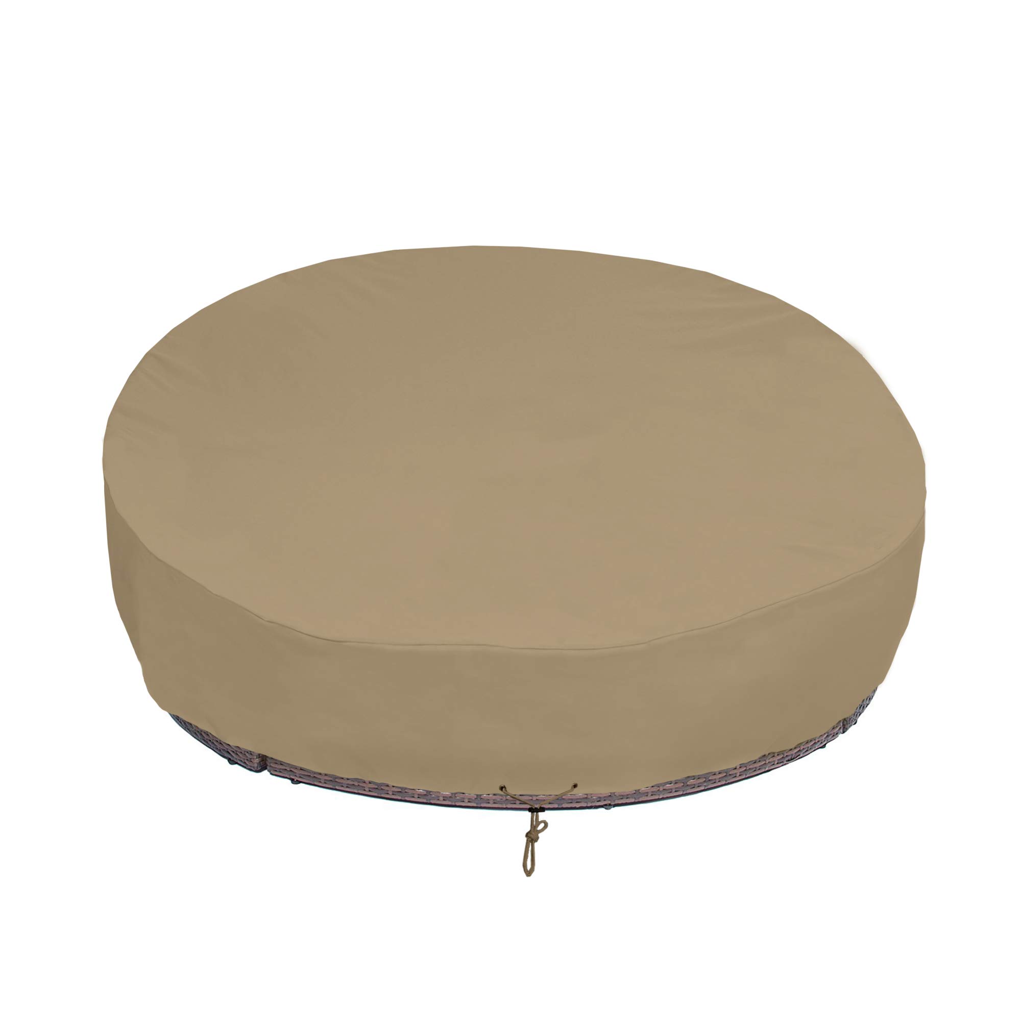 SunPatio 88 Inch Heavy Duty Waterproof Outdoor Daybed Cover - All Weather Protection with Taped Seams & FadeStop Material (Taupe) - Perfect for Patio Furniture, Garden Sofas, Poolside Loungers & Outdoor Living Spaces