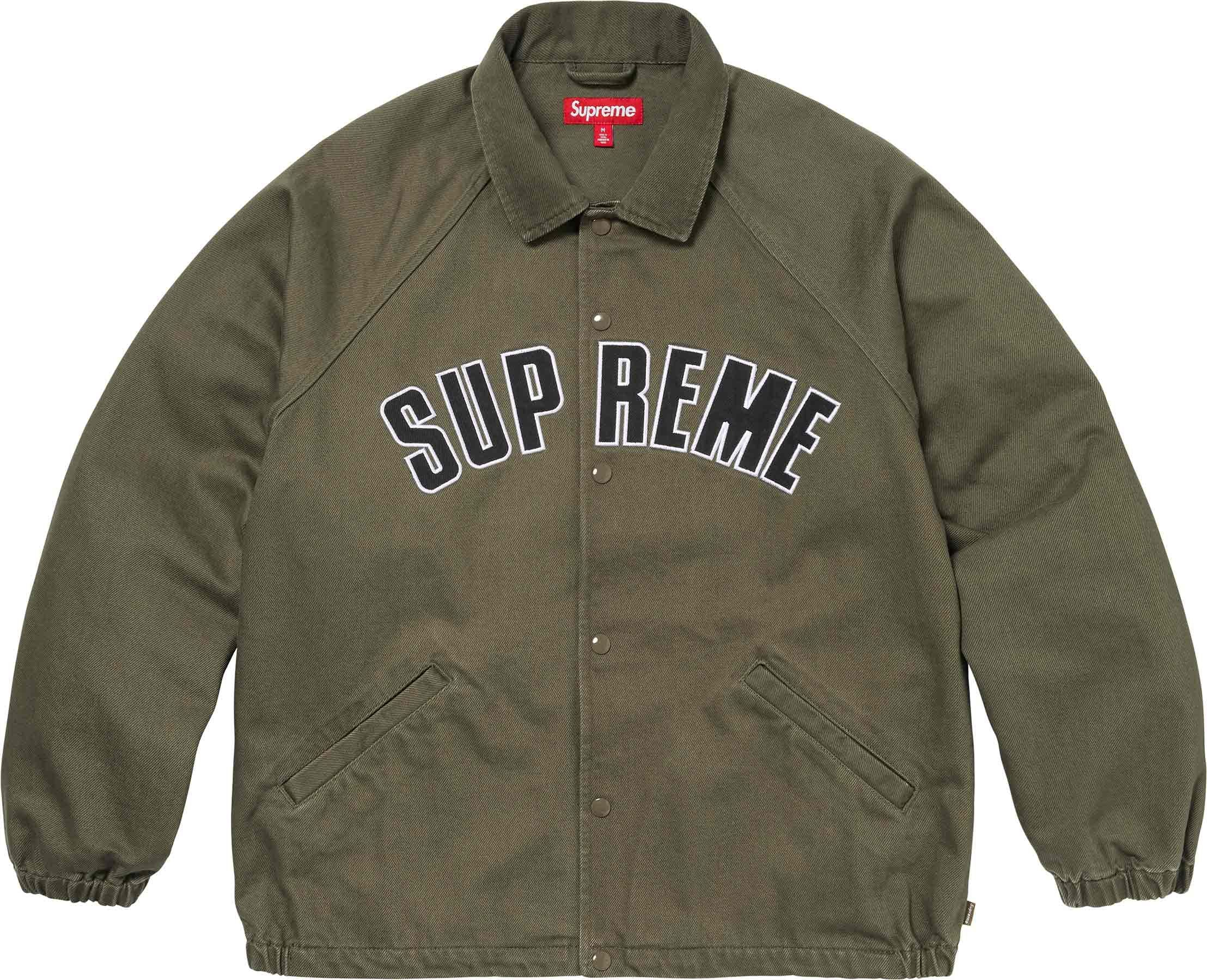 Supreme Arc Denim Coaches Jacket - Olive Green Vintage Style Denim Jacket for Men | Streetwear Fashion, Urban Outfits & Casual Wear