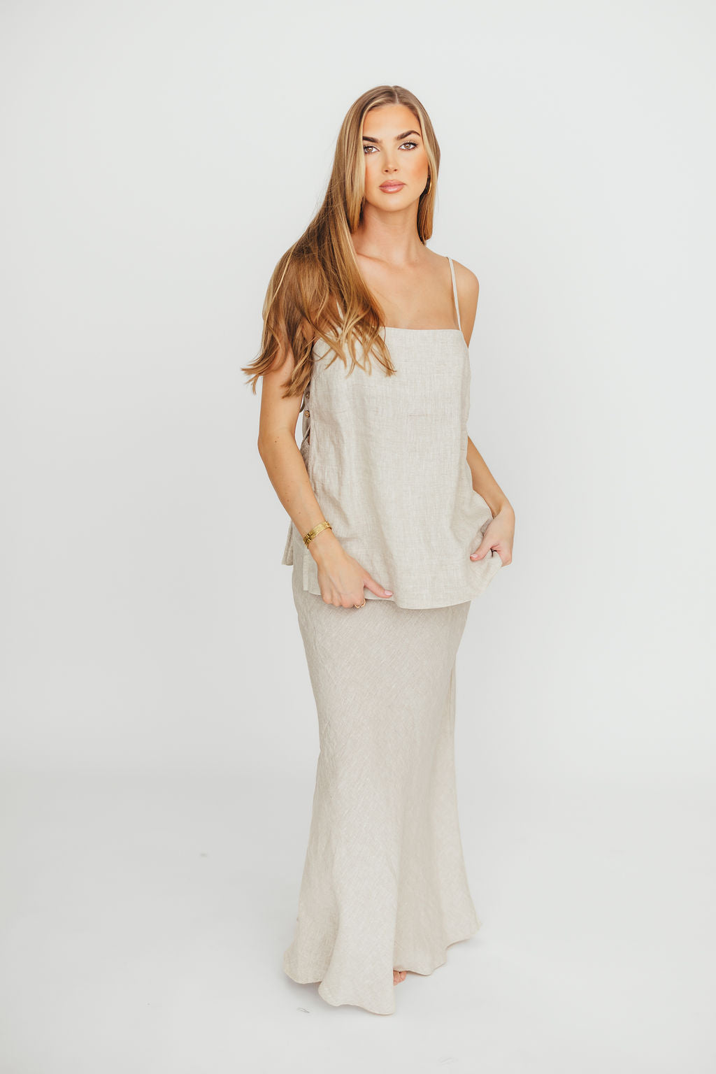 Julieta 100% Linen Top for Women - Breathable Woven Linen Blouse - Perfect for Summer, Beach & Casual Outings
